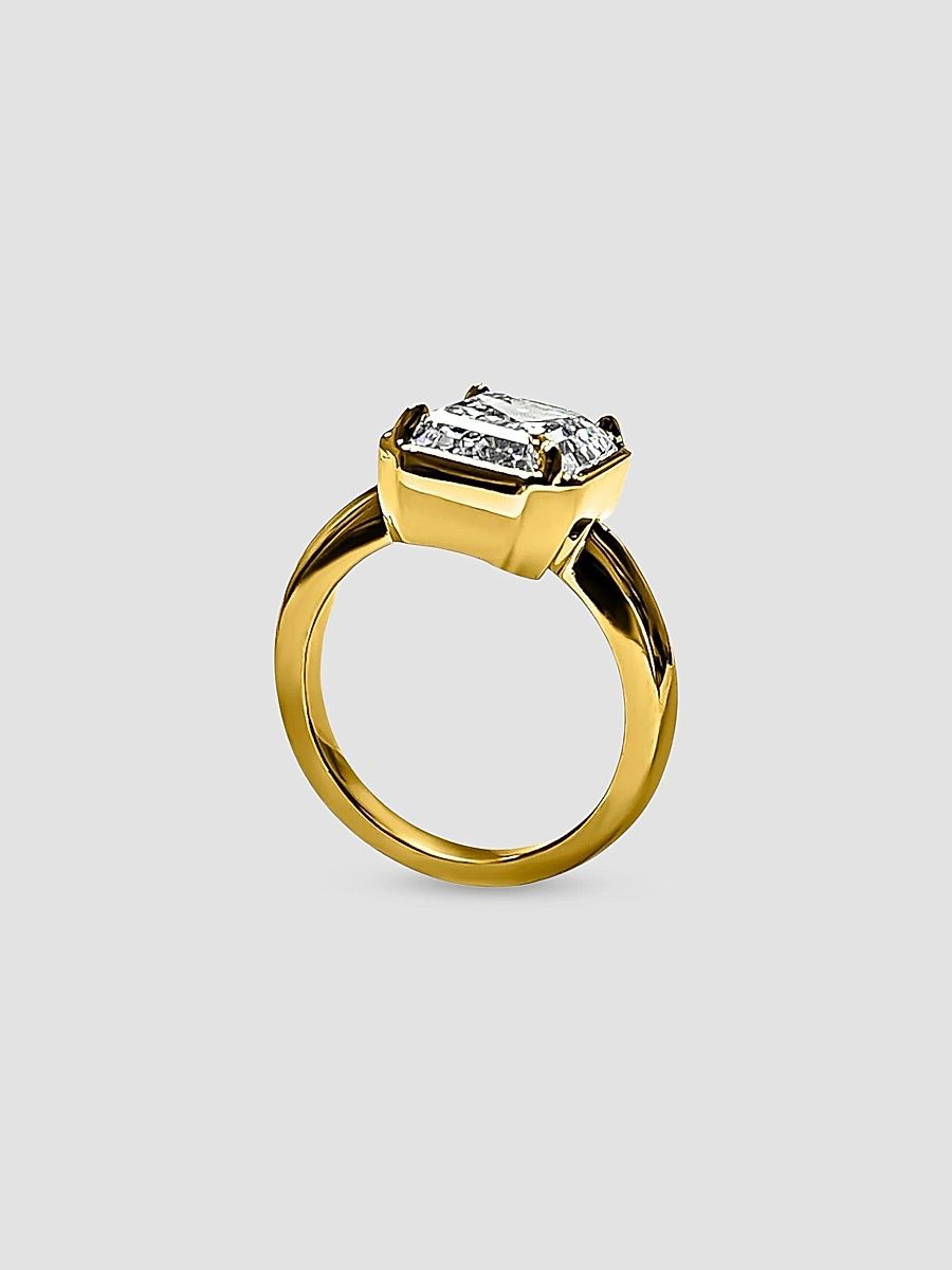 Women's 14K Yellow Gold & 5.00 TCW Cubic Zirconia Solitaire Ring - Yellow Gold - Size 8