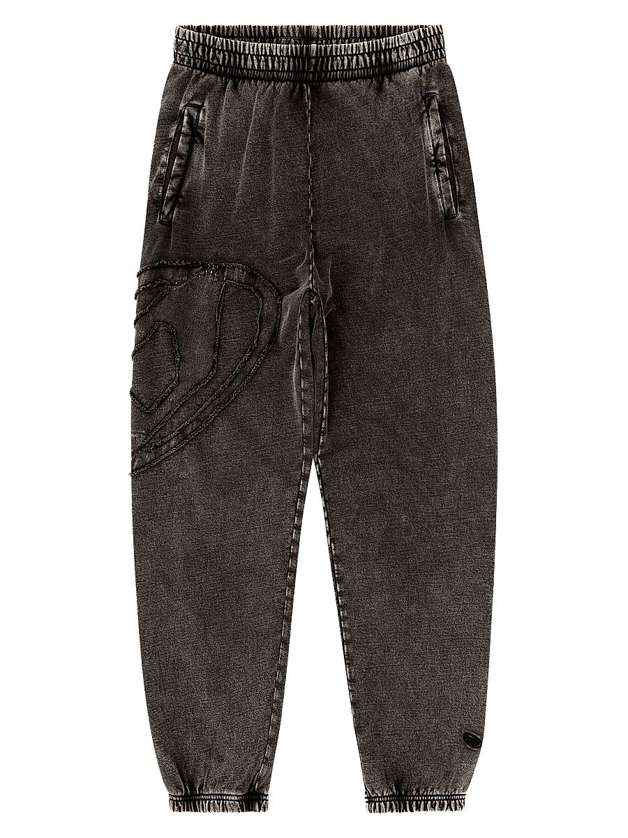 Men's Marky Denim-Effect Cotton Fleece Sweatpants - Black - Size XXL