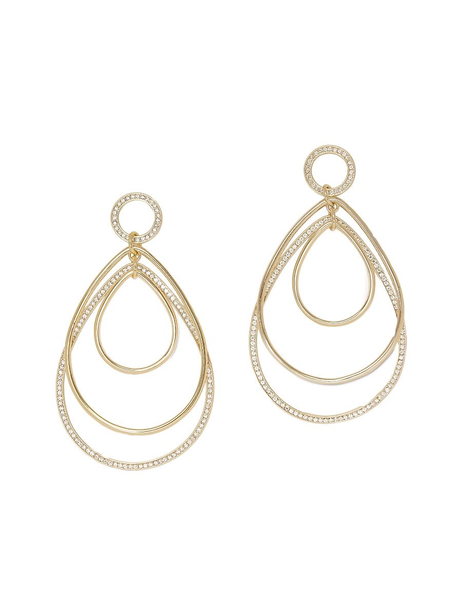 Women's Sparkle Dot Rena Goldtone & Cubic Zirconia Drop Earrings - Gold