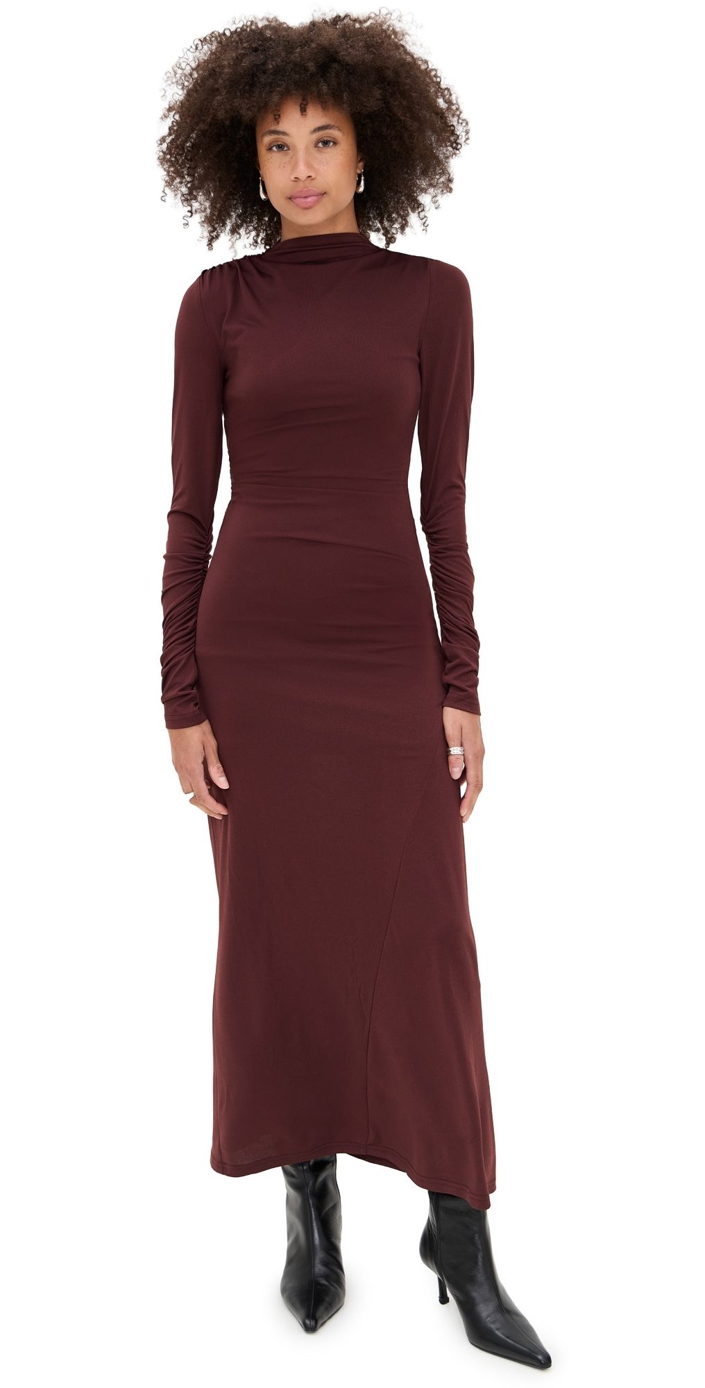 Lioness Contour Maxi Dress Chocolate XS