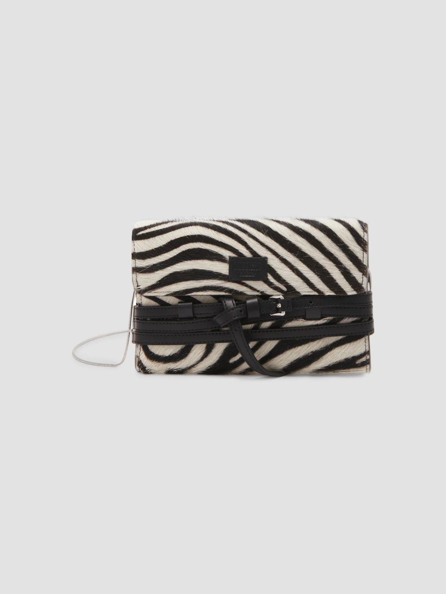 Moschino Women's Zebra Calf-Hair Wallet-on-Chain - Zebra Crossing