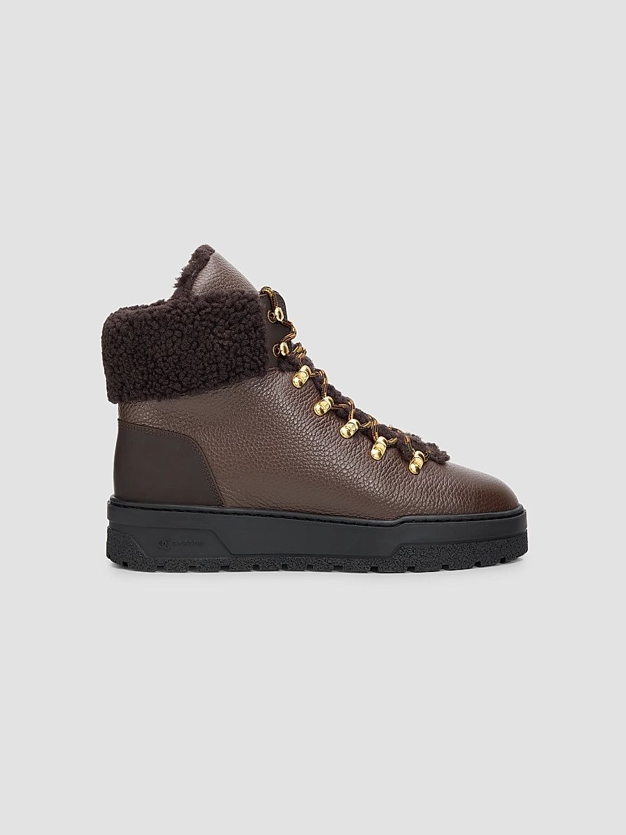 Pollini Women's Faux Leather Ankle Boots - Brown - Size 11