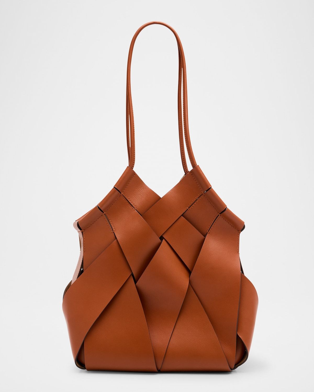 Charlotte Woven Leather Shoulder Bag