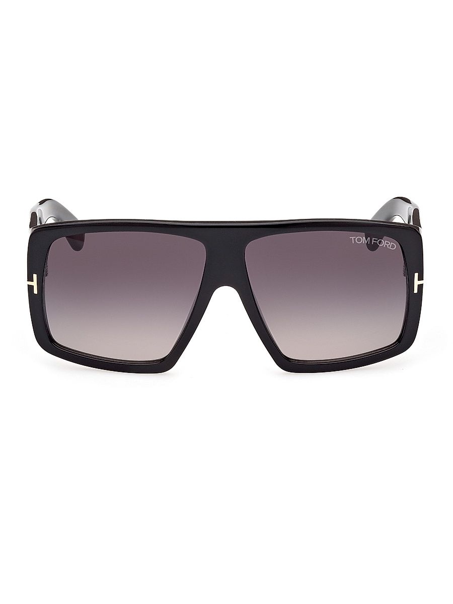 Men's Raven 60MM Square Sunglasses - Black Smoke