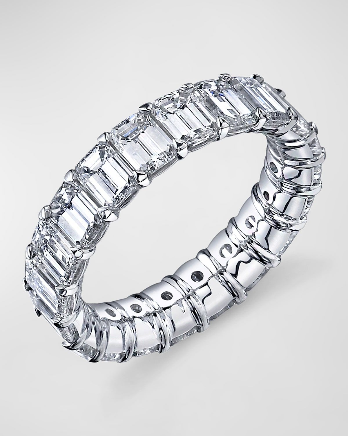 Large Eternity Band with Emerald Cut Diamonds, 6.25ct