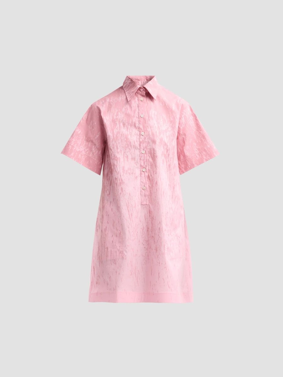 Moschino Women's Stretch-Cotton Poplin Shirtdress - Multi Pink - Size 10