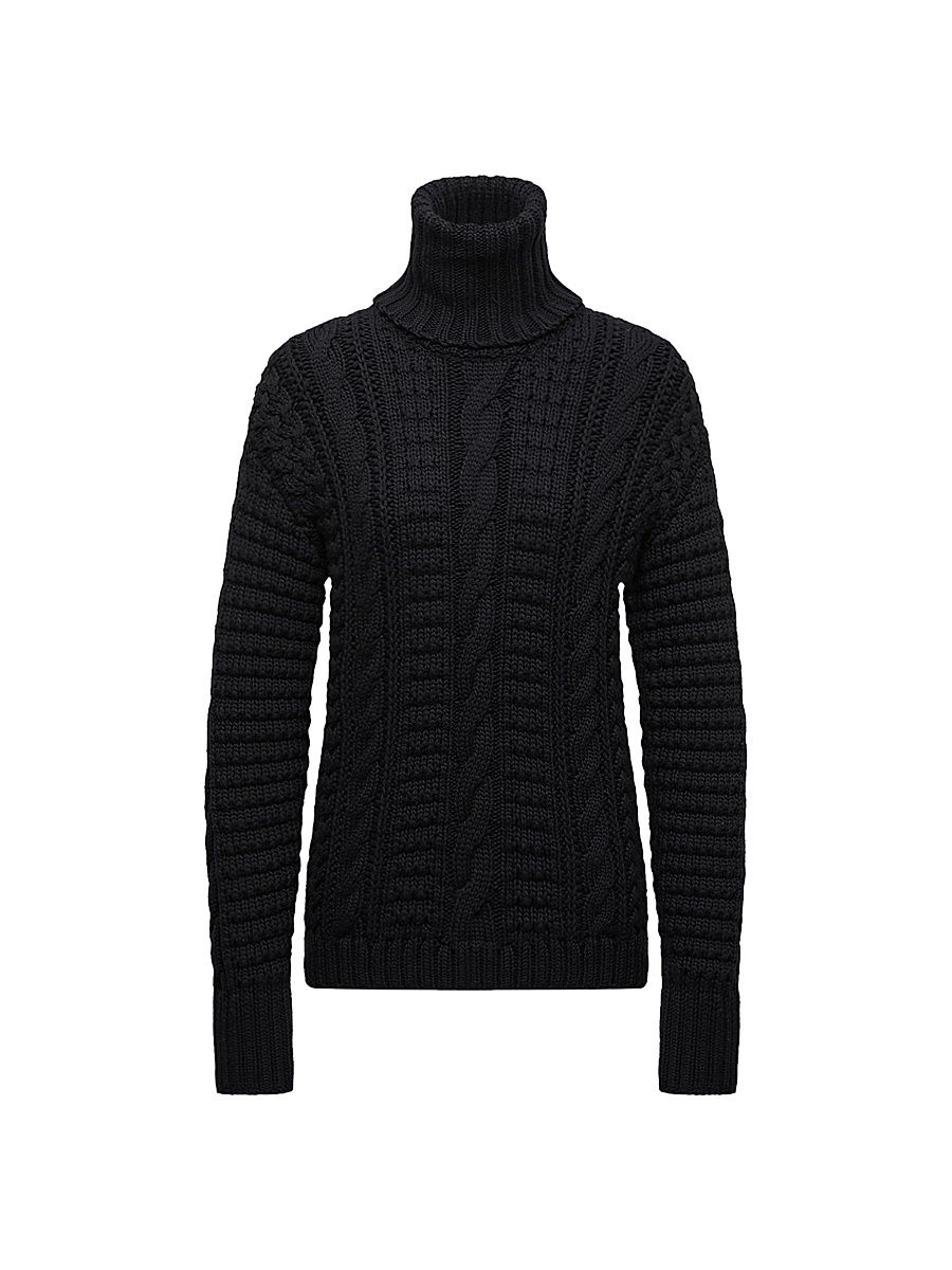 Women's Moncler x EE72 by Edward Enninful Sweater in Wool - Black - Size Medium