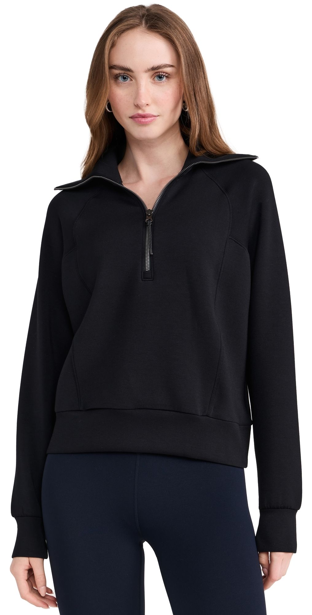 SPANX AirEssentials Half Zip Sweatshirt Powder XL