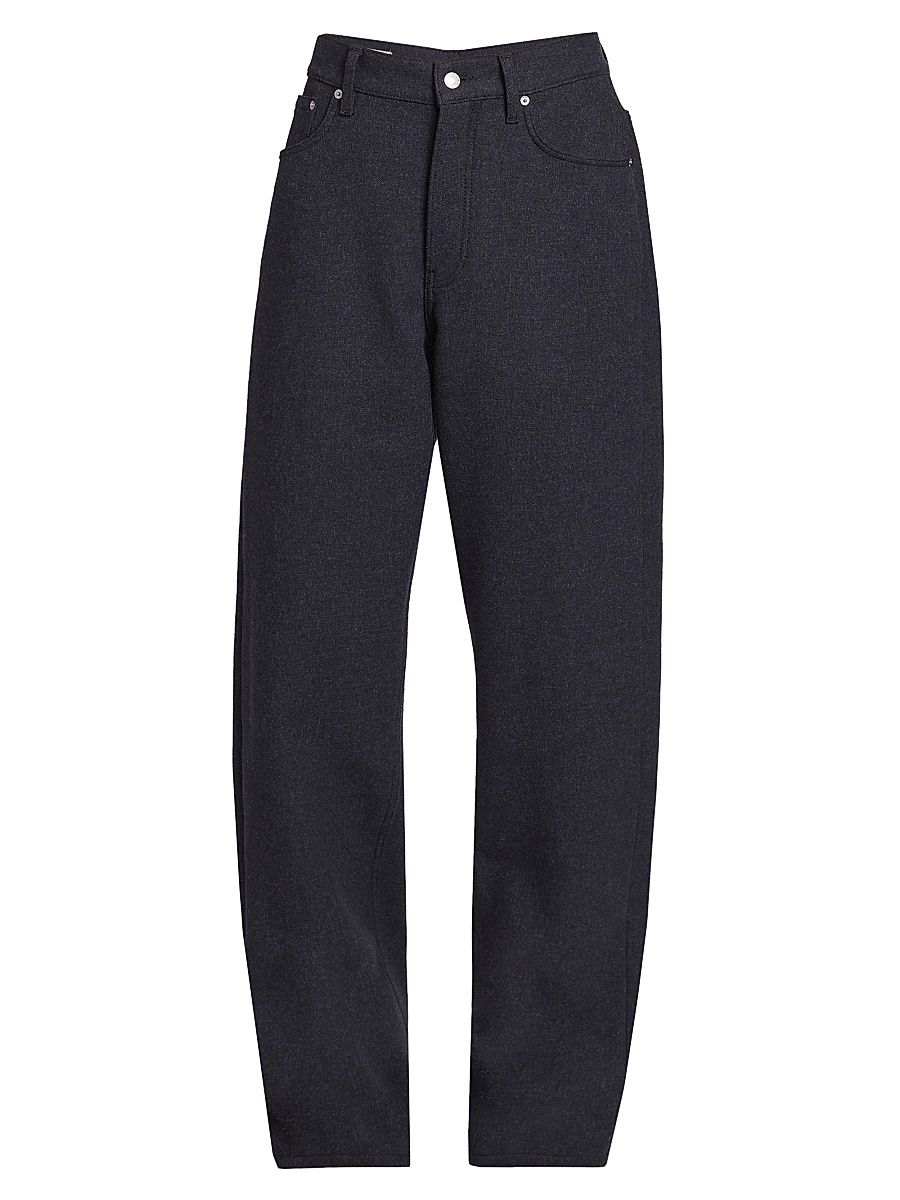 Men's Pine Cotton-Blend Barrel-Leg Pants - Dark Grey - Size 33