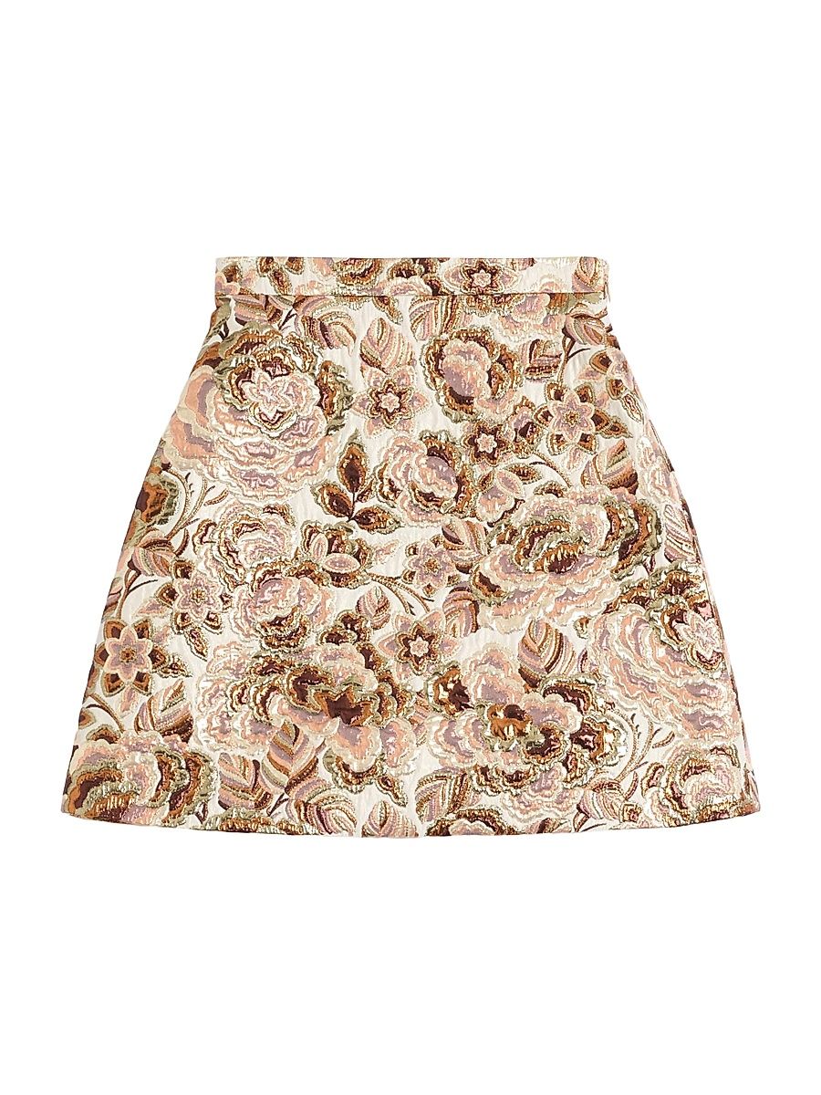 Women's Apres L'hiver Matelasse' Rose Lurex Skirt - Ivory Pink - Size 0