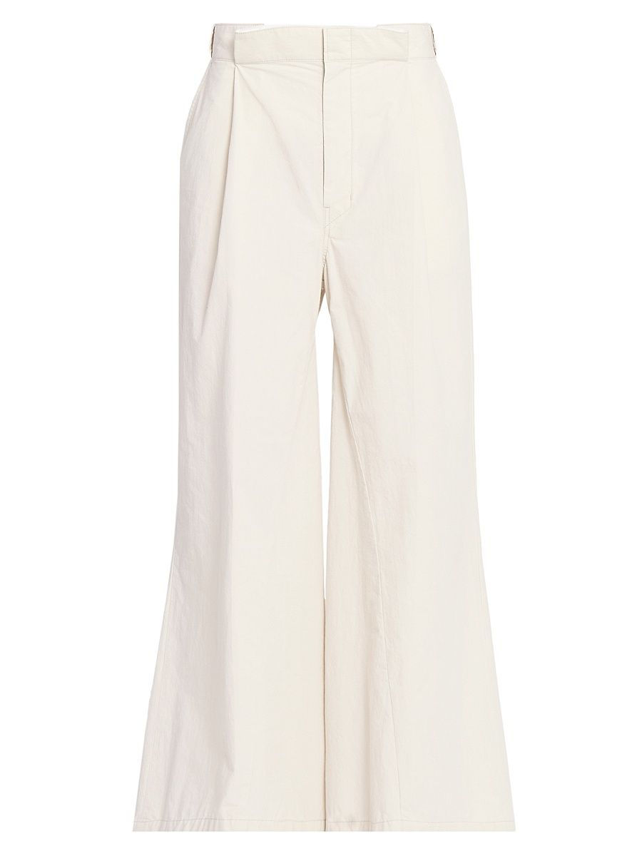 Women's Pleated Flare Pants - Stone - Size 2