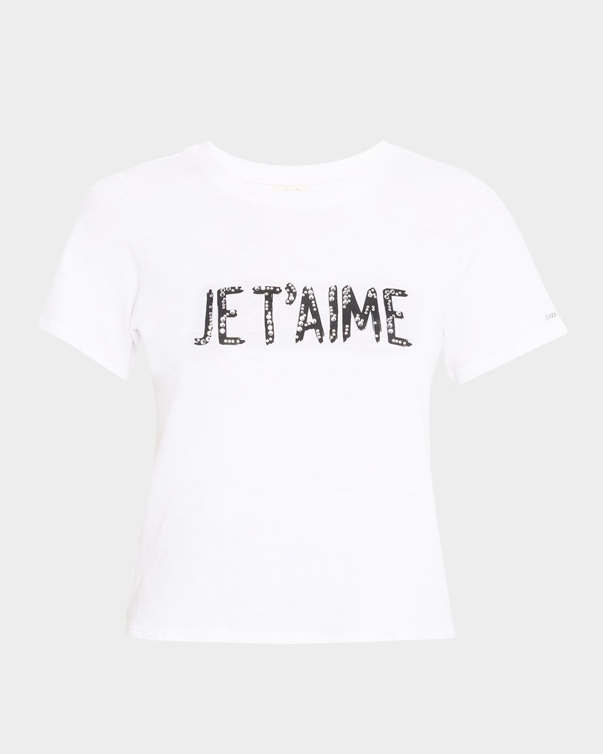 Je Taime Embellished Crewneck Tee