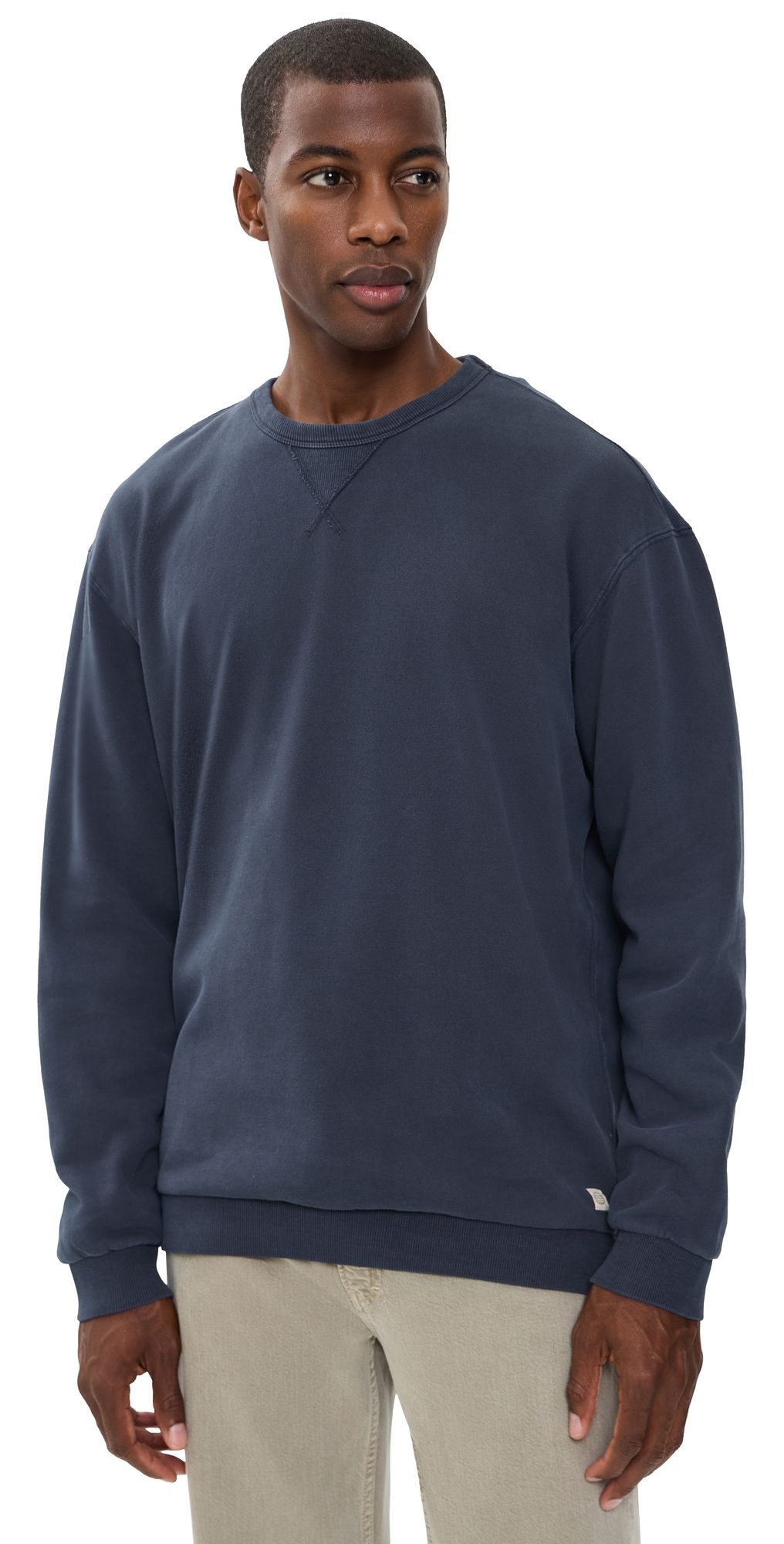 Marine Layer Relaxed Cloud 9 Fleece Crewneck Mood Indigo S