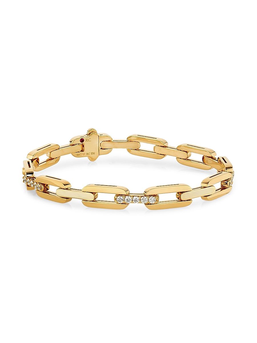 Women's Navarra 18K Yellow Gold & 0.80 TCW Diamond Chain Bracelet - Yellow Gold