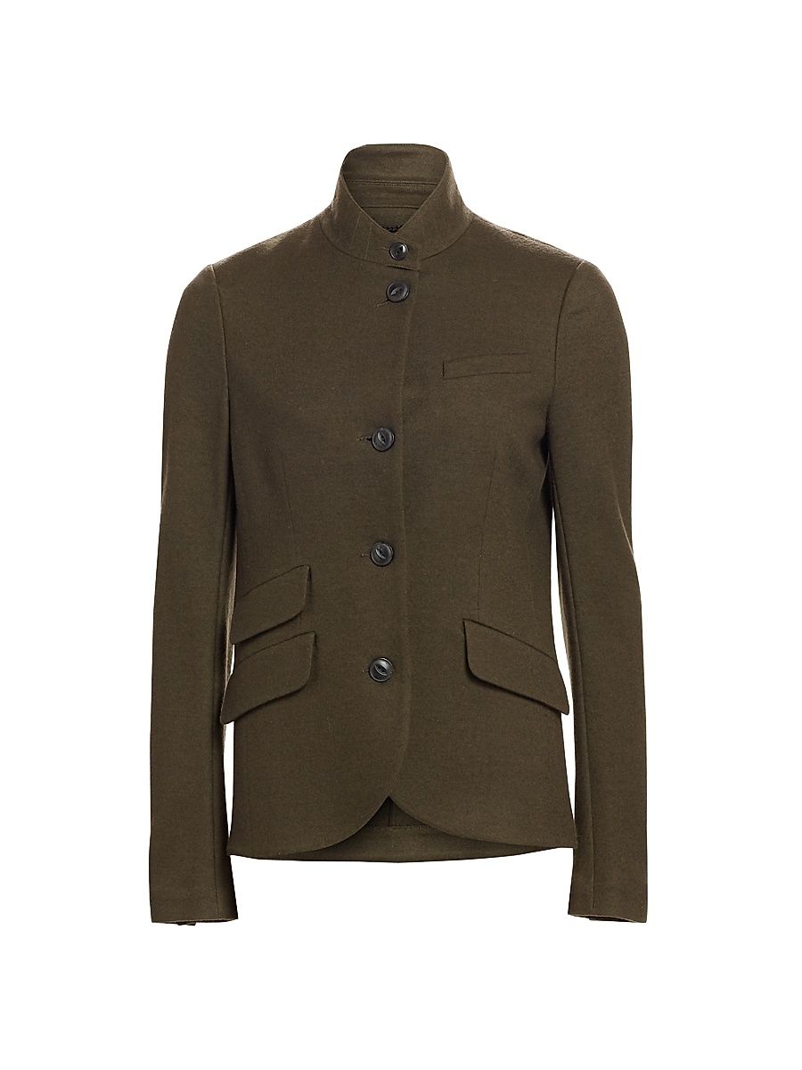 Women's Slade Wool Jacket - Army Green - Size 14