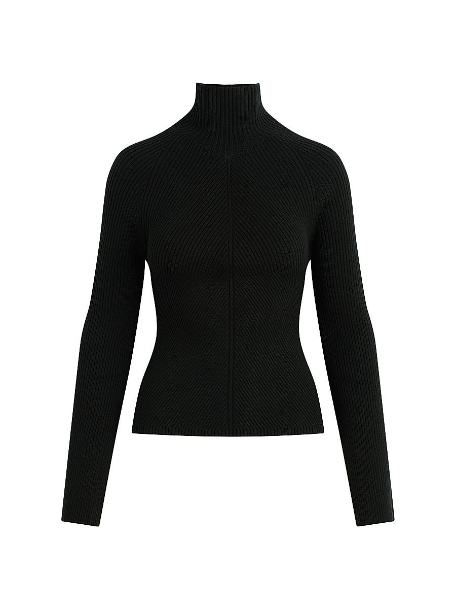 Women's Palmer Turtleneck Sweater - Black - Size XS