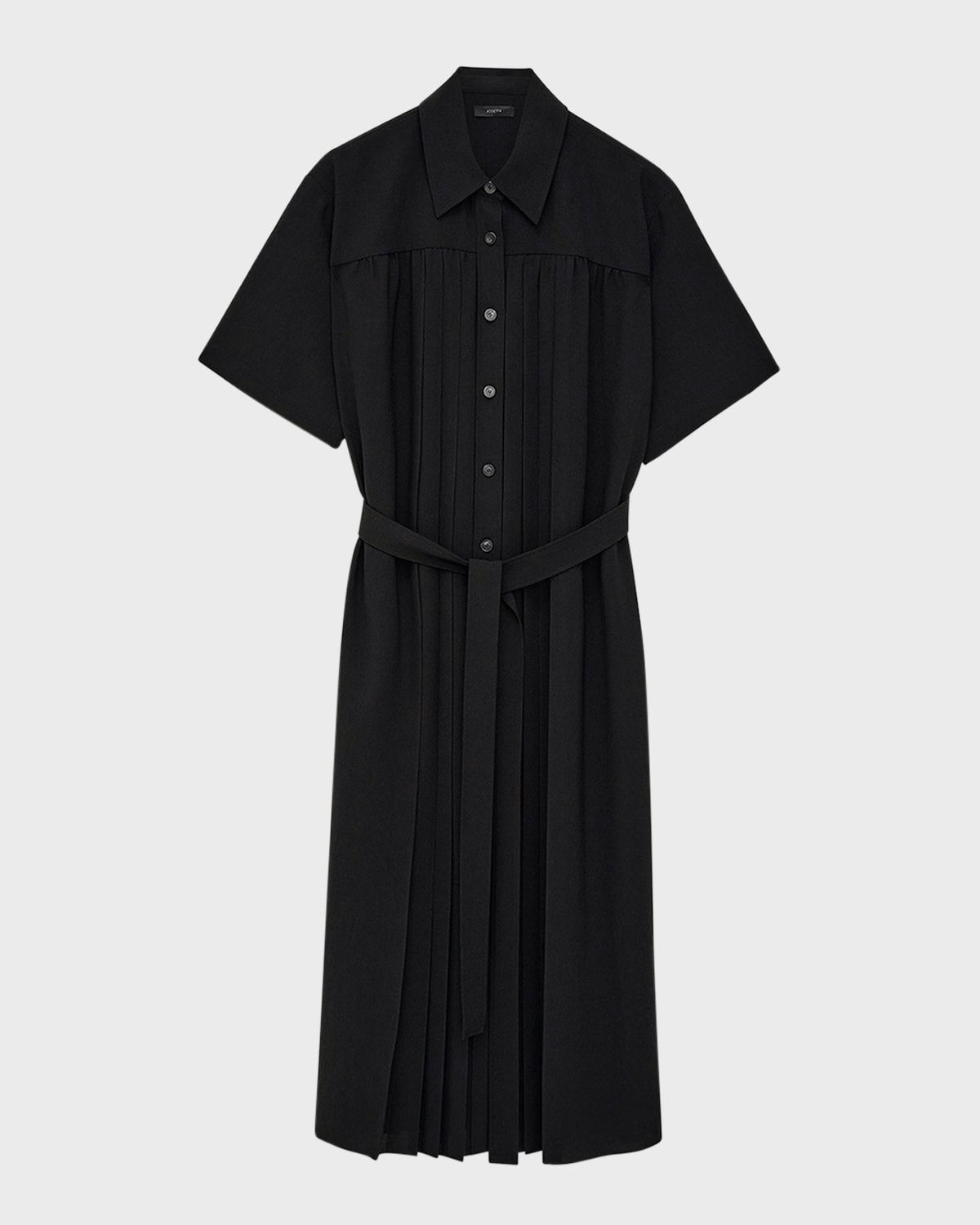 Arcade Pleated A-Line Midi Shirtdress