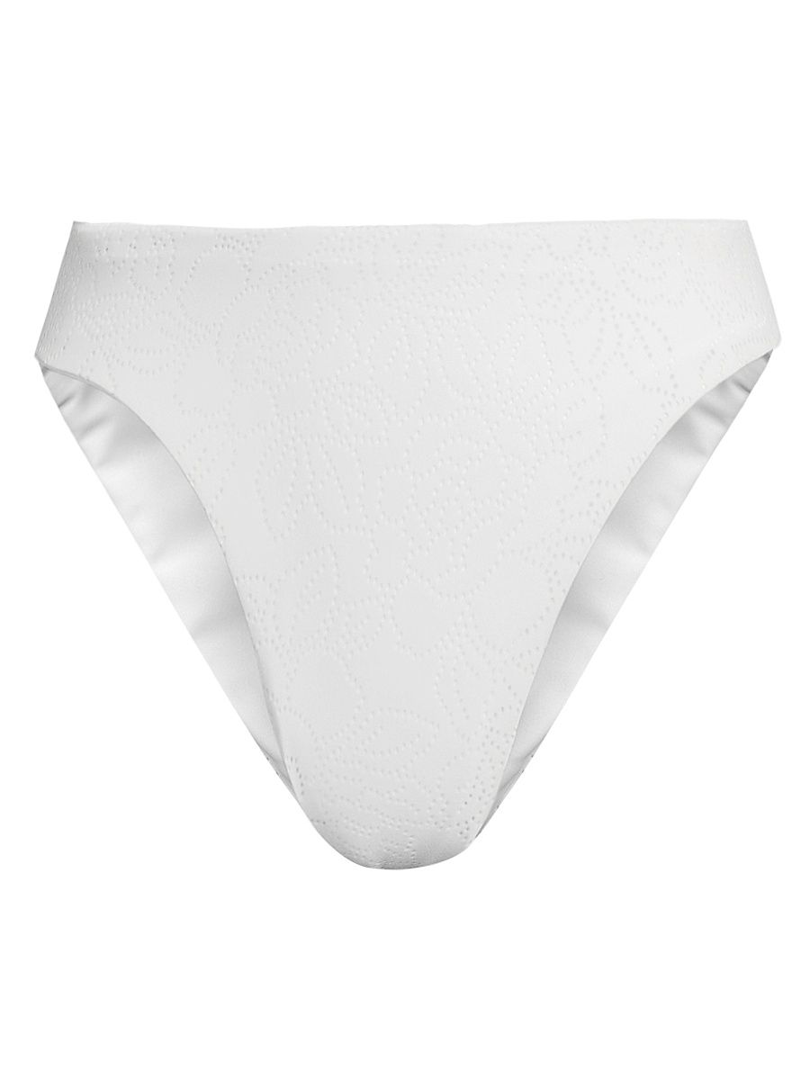 Women's Amarie Eyelet Bikini Bottom - White - Size XL
