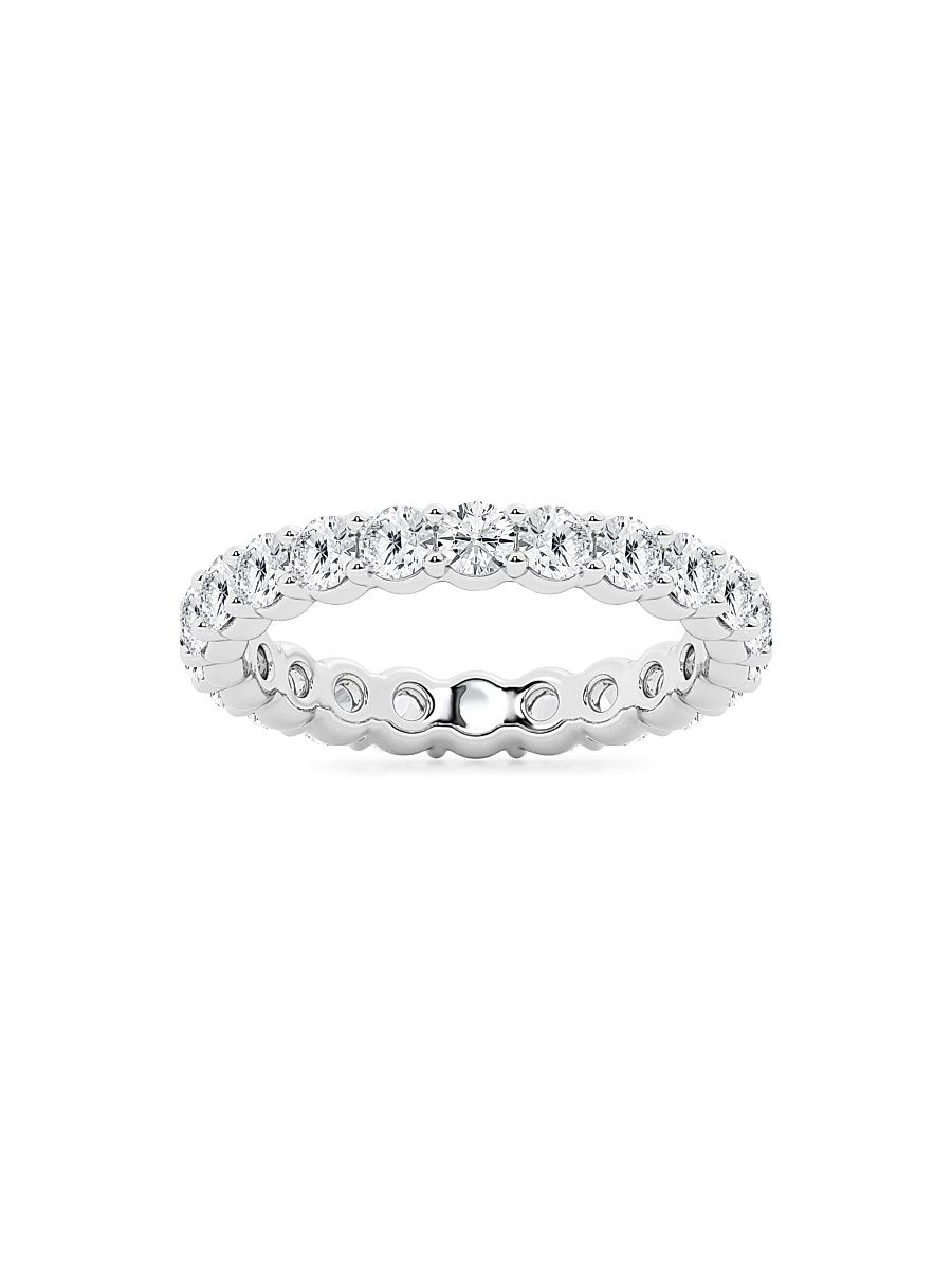 Women's 14K White Gold & Round Natural Diamond Eternity Band/2.00-5.00 TCW - 3 Tcw - Size 7