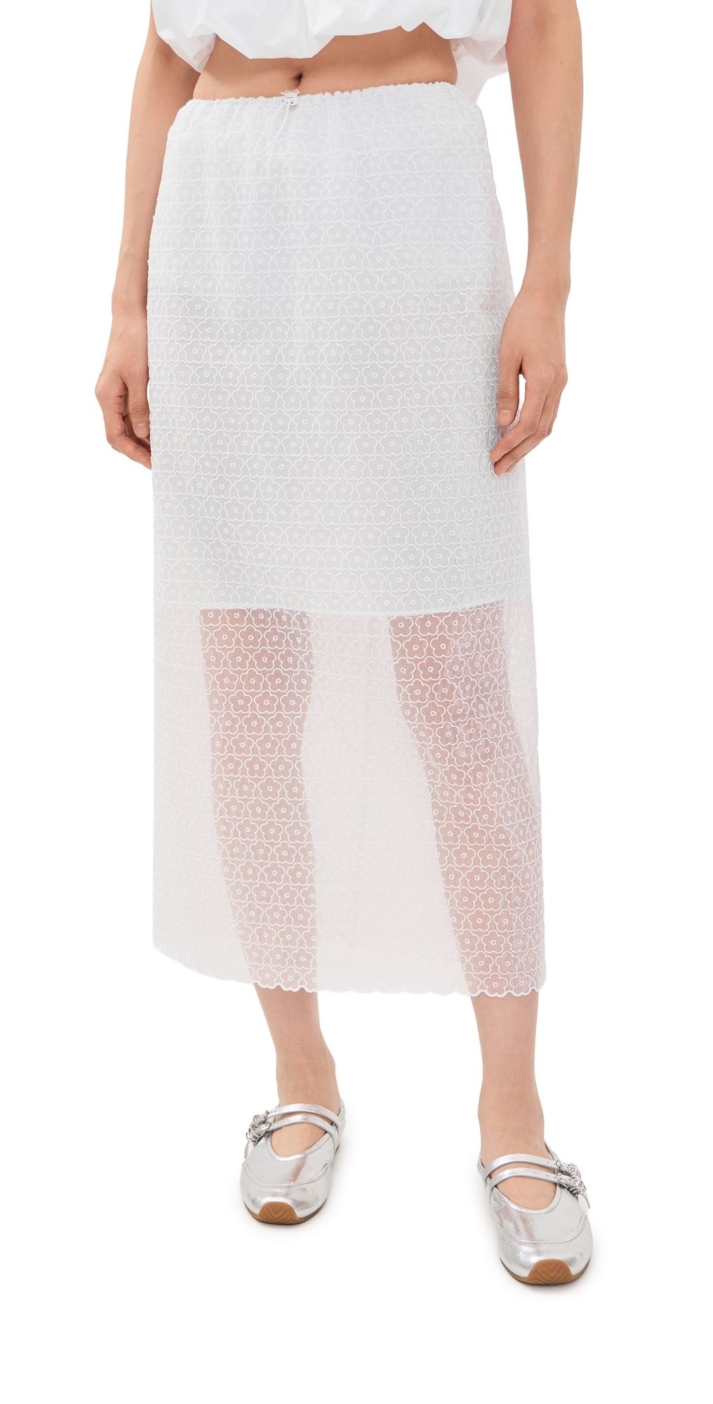 Cecilie Bahnsen Donna Skirt White 8