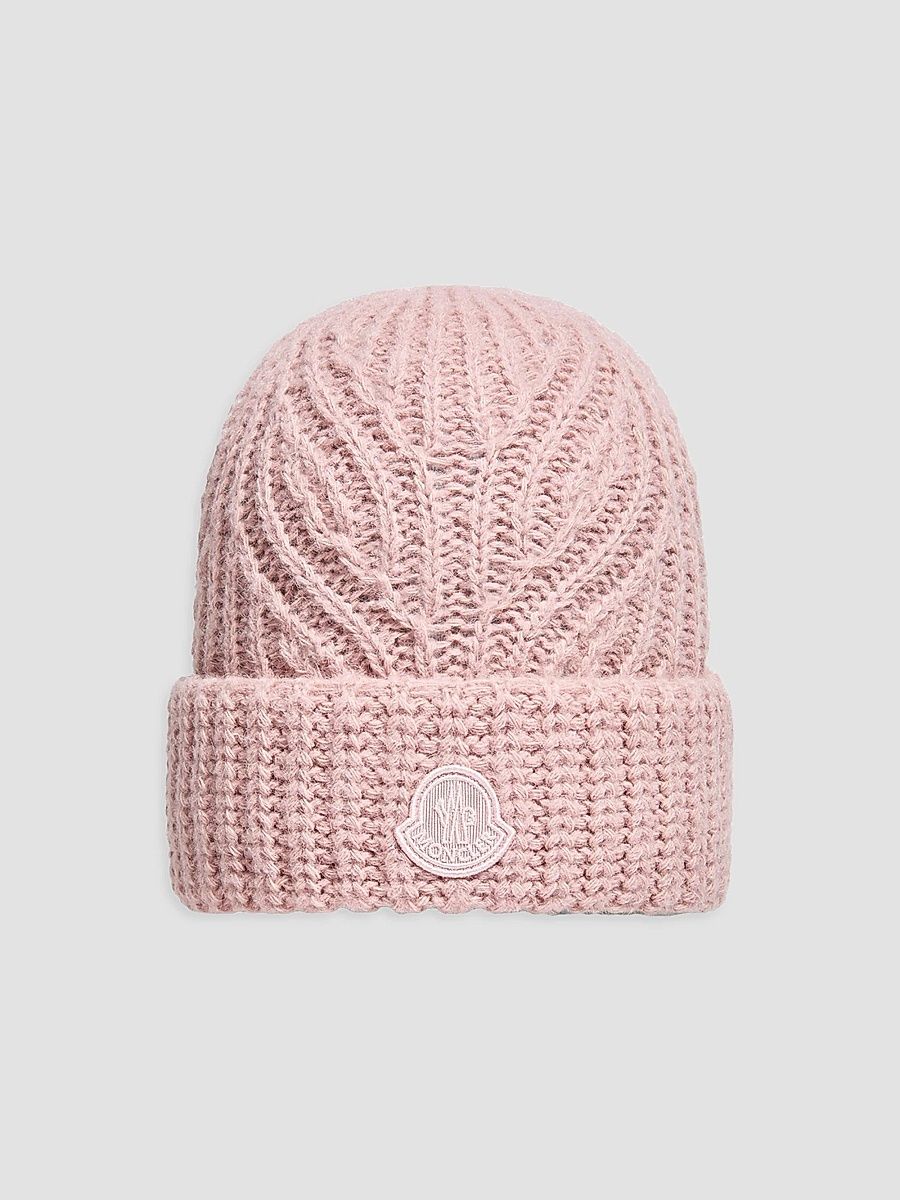 Women's Beanie Hat in Alpa & Wool Blend - Pink