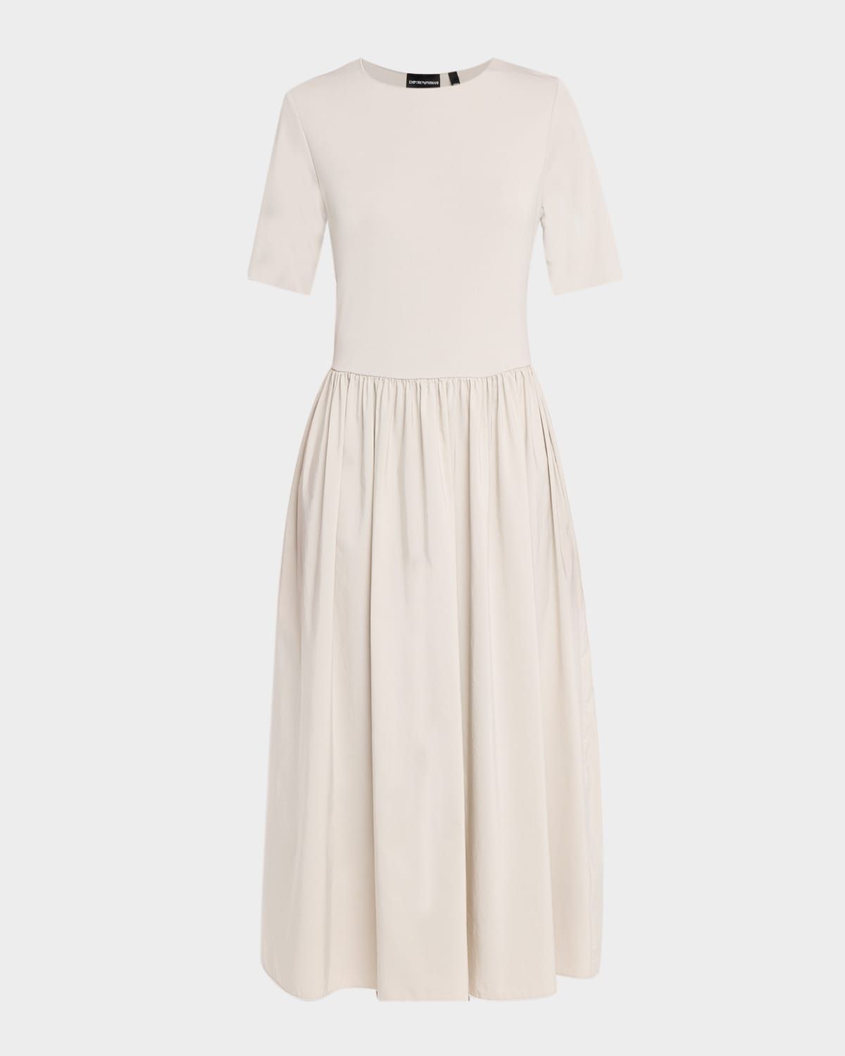 Short-Sleeve Interlock Long Dress