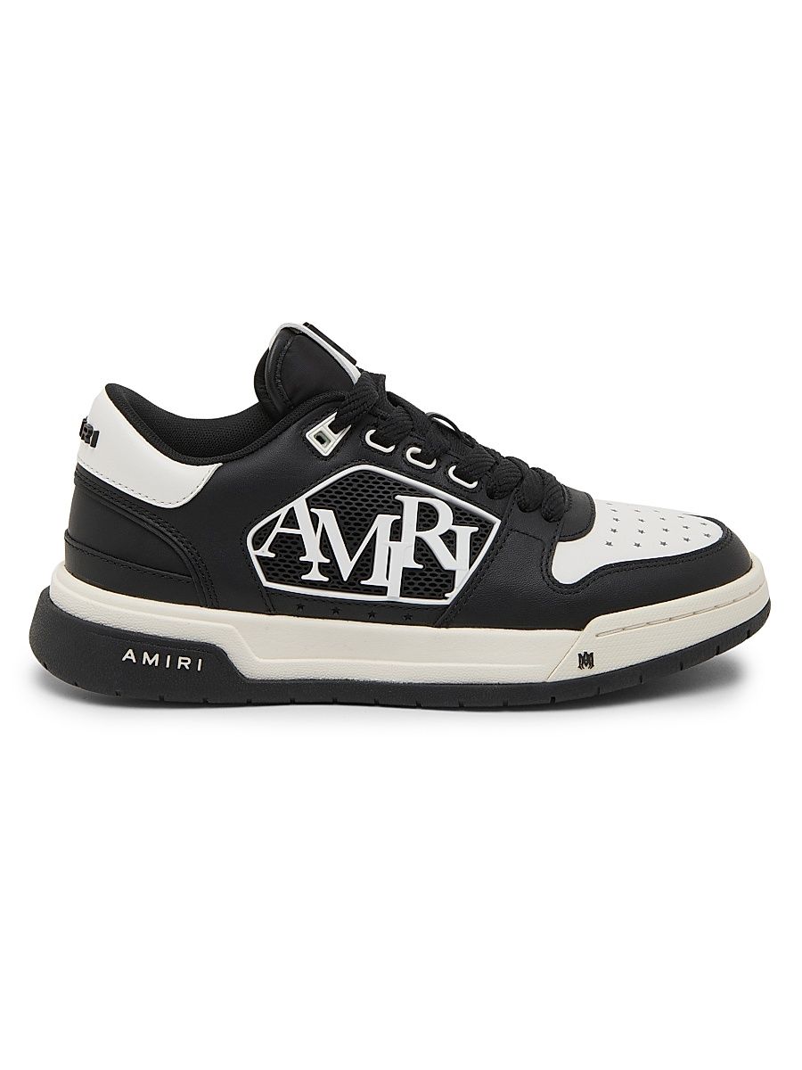 Women's Leather Logo Platform Sneakers - Black - Size 5
