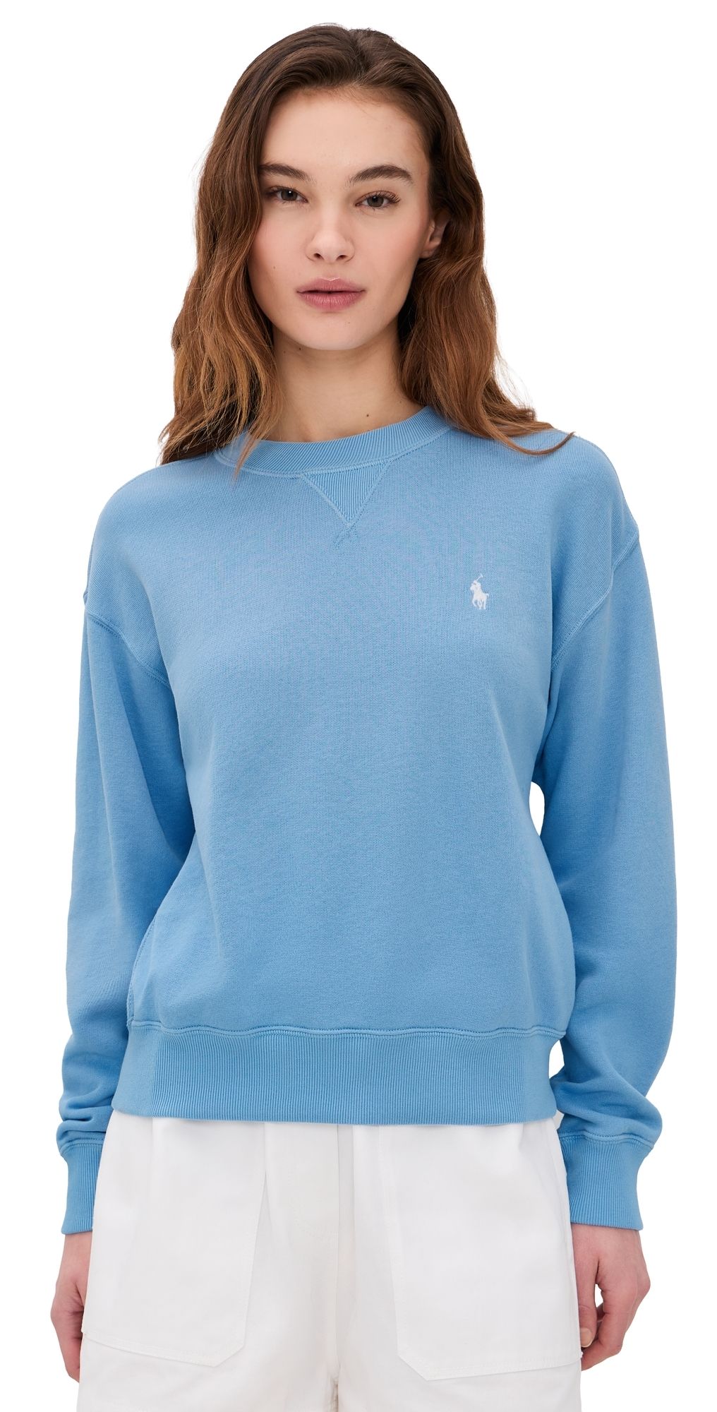 Polo Ralph Lauren Island Knit Long Sleeve Crew Neck Sweatshirt Chatham Blue XL