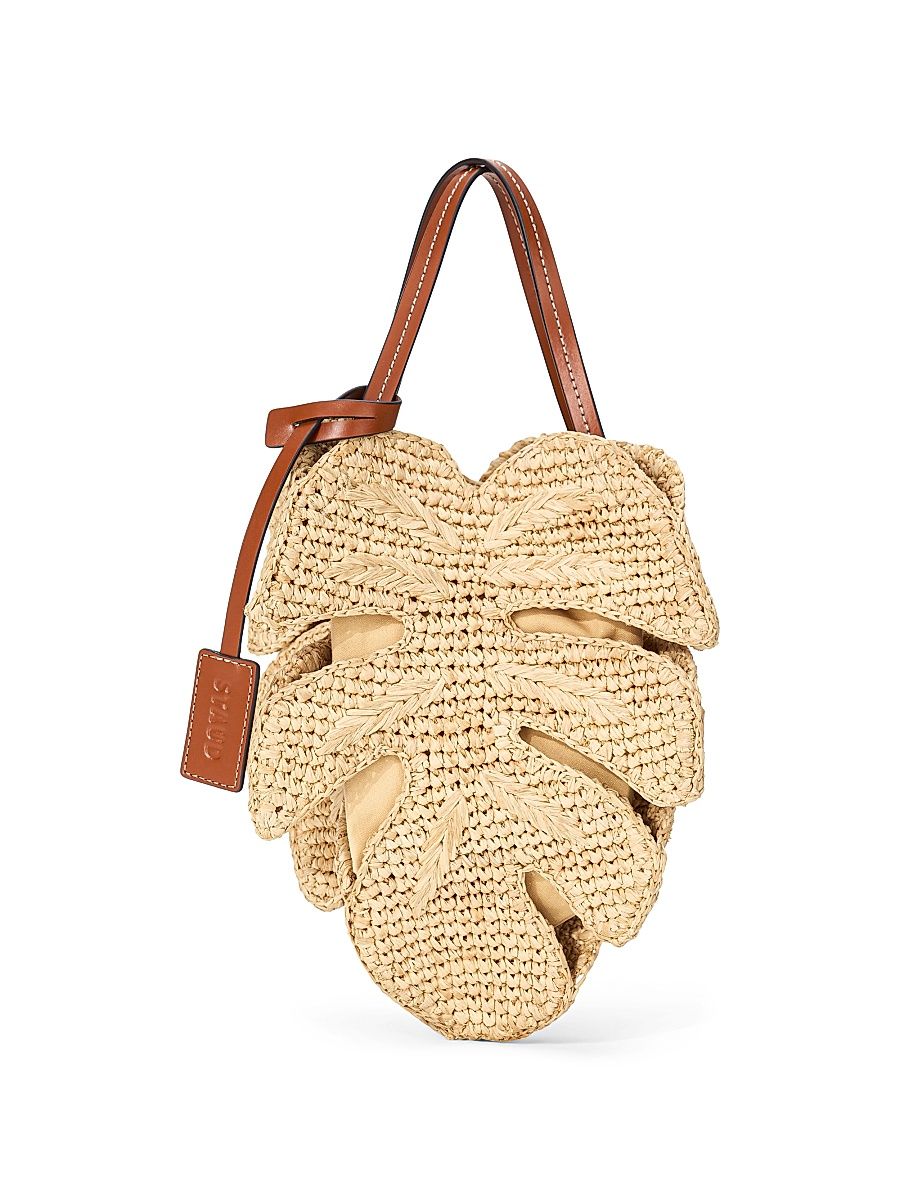 Women's Palm Raffia Bag - Natural Tan