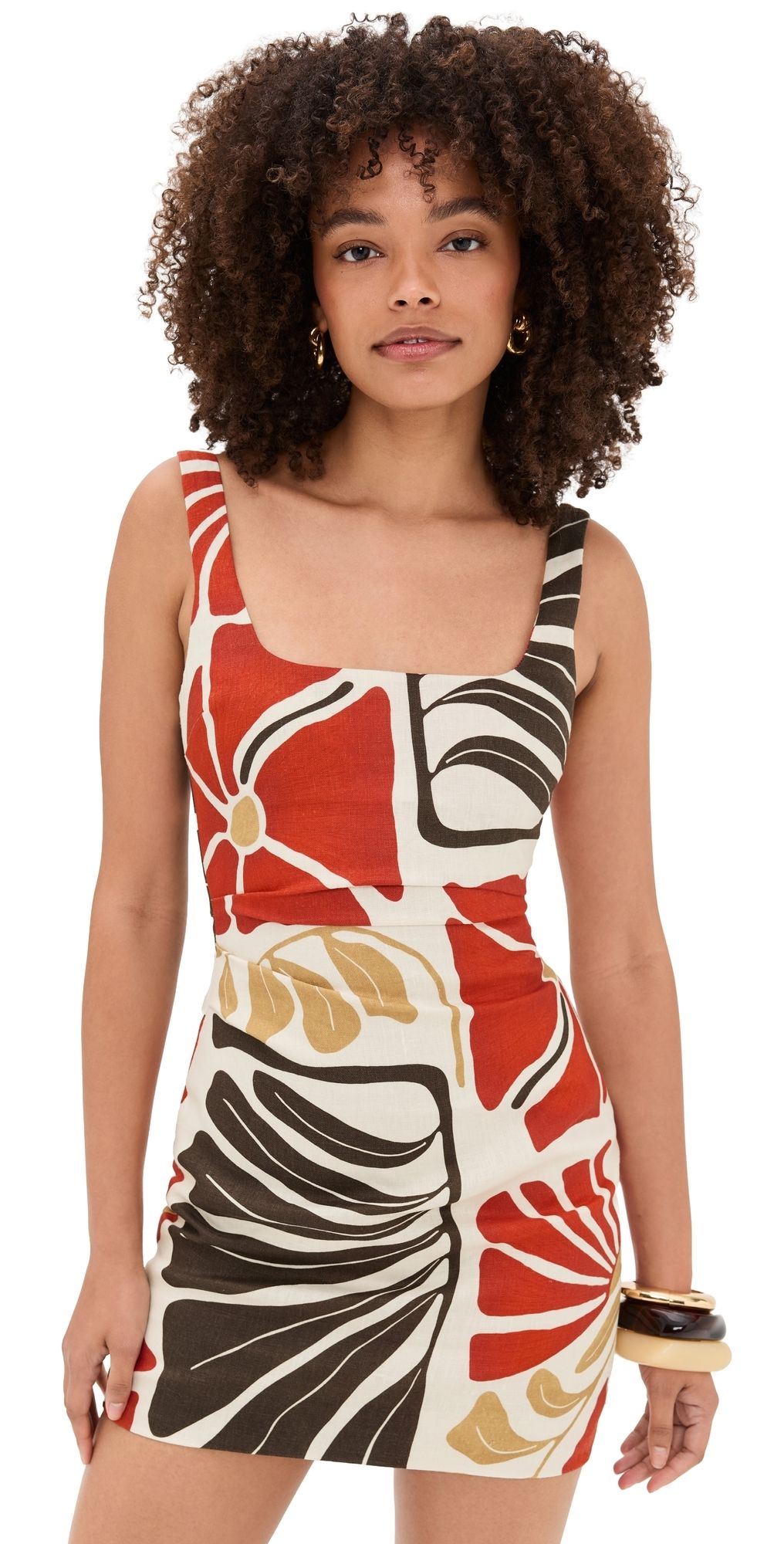 SIR. Julietta Square Neck Mini Dress Fiorello Rosso 0