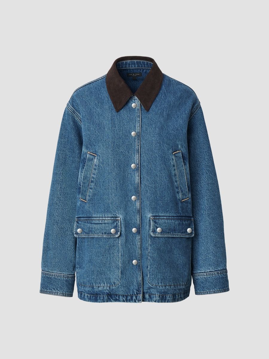 rag & bone Women's Cassidy Oversized Denim Jacket - Candice - Size Large
