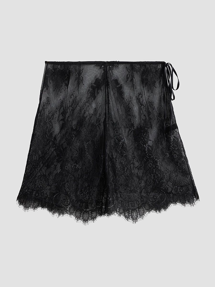 Women's High Summer Sabine Lace Bermuda Shorts - Black - Size Large