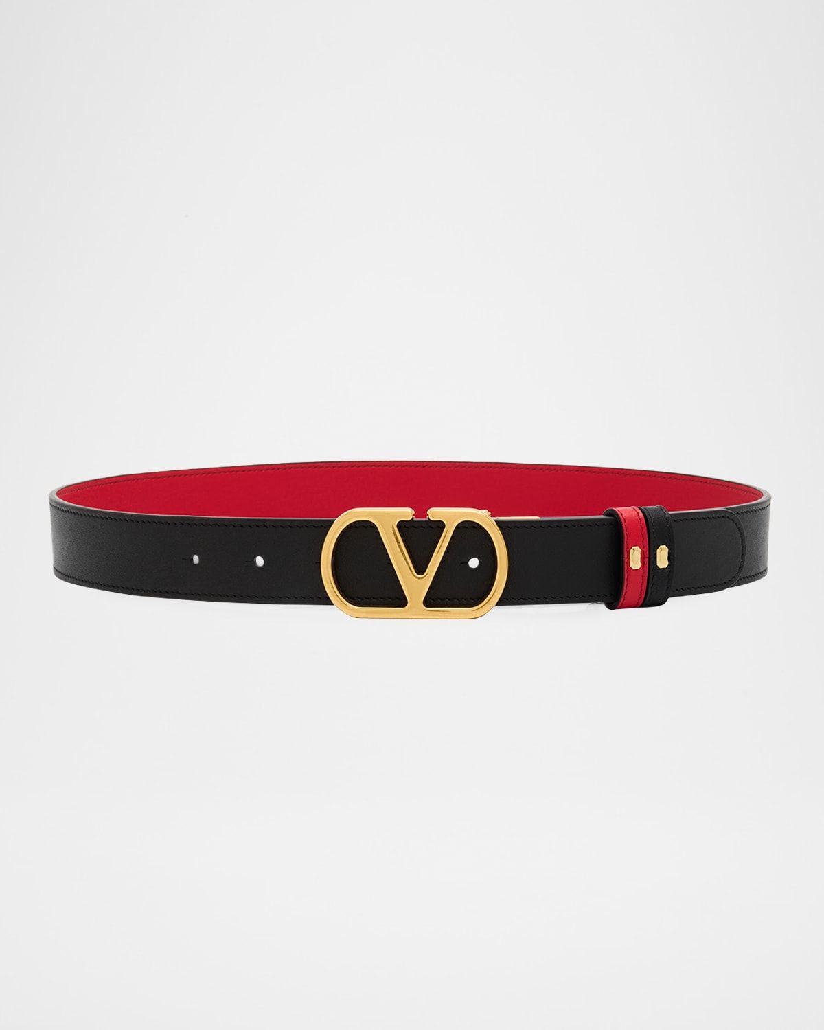 VLogo Signature Reversible Leather Belt, 30mm