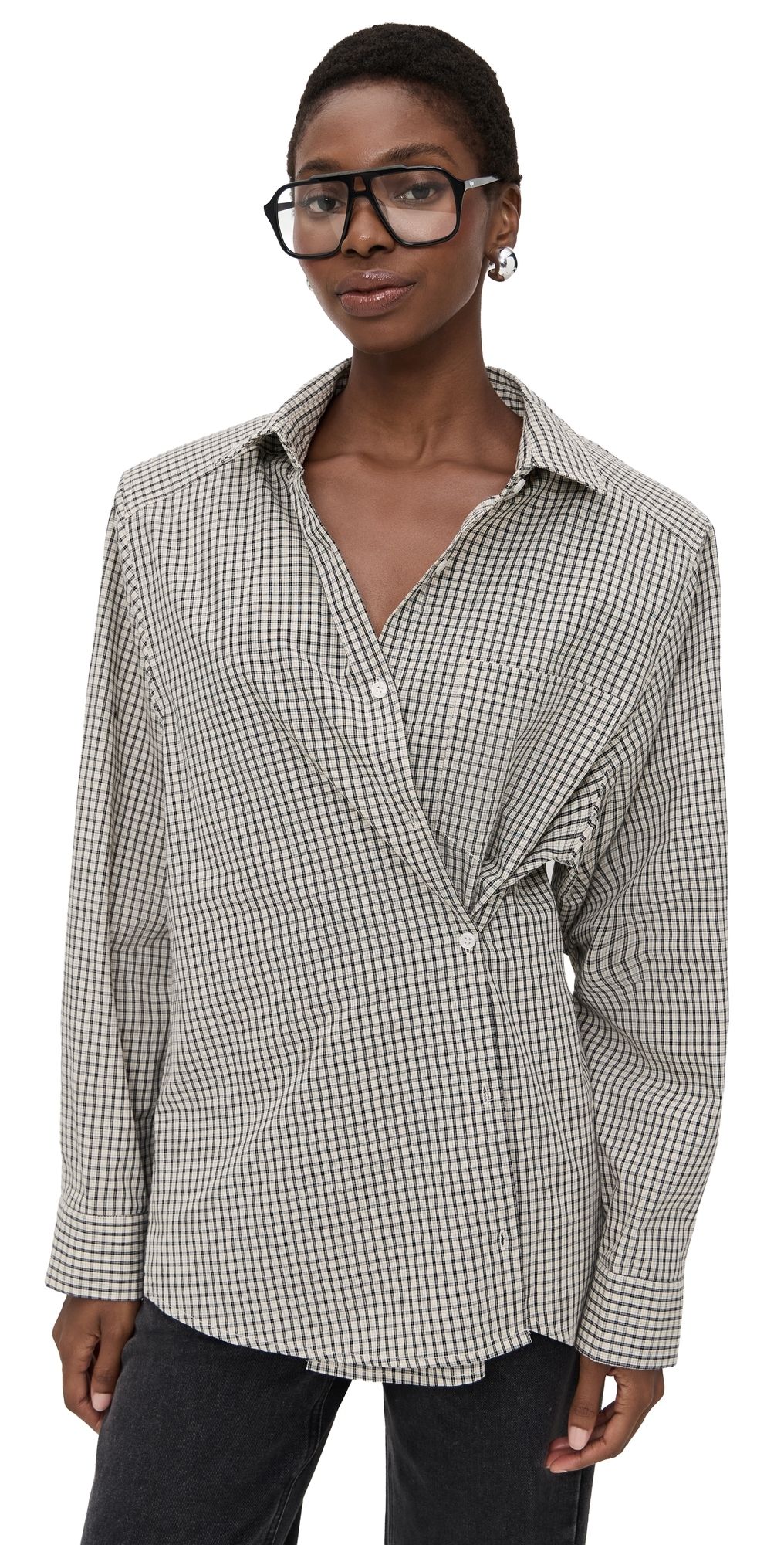 Lioness Notting Hill Shirt Cream Check XXL