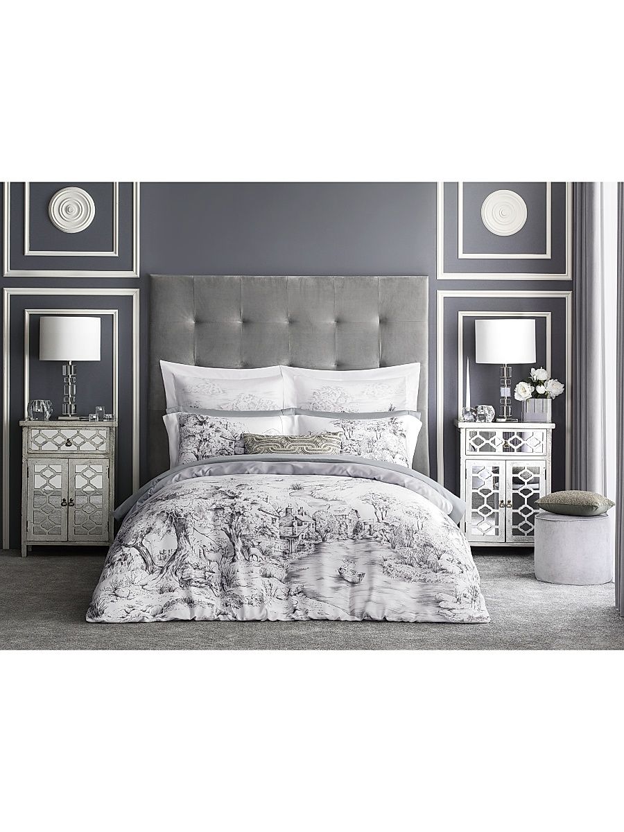 Goranna Goranna Duvet Cover And Sham - Purple White - Size European