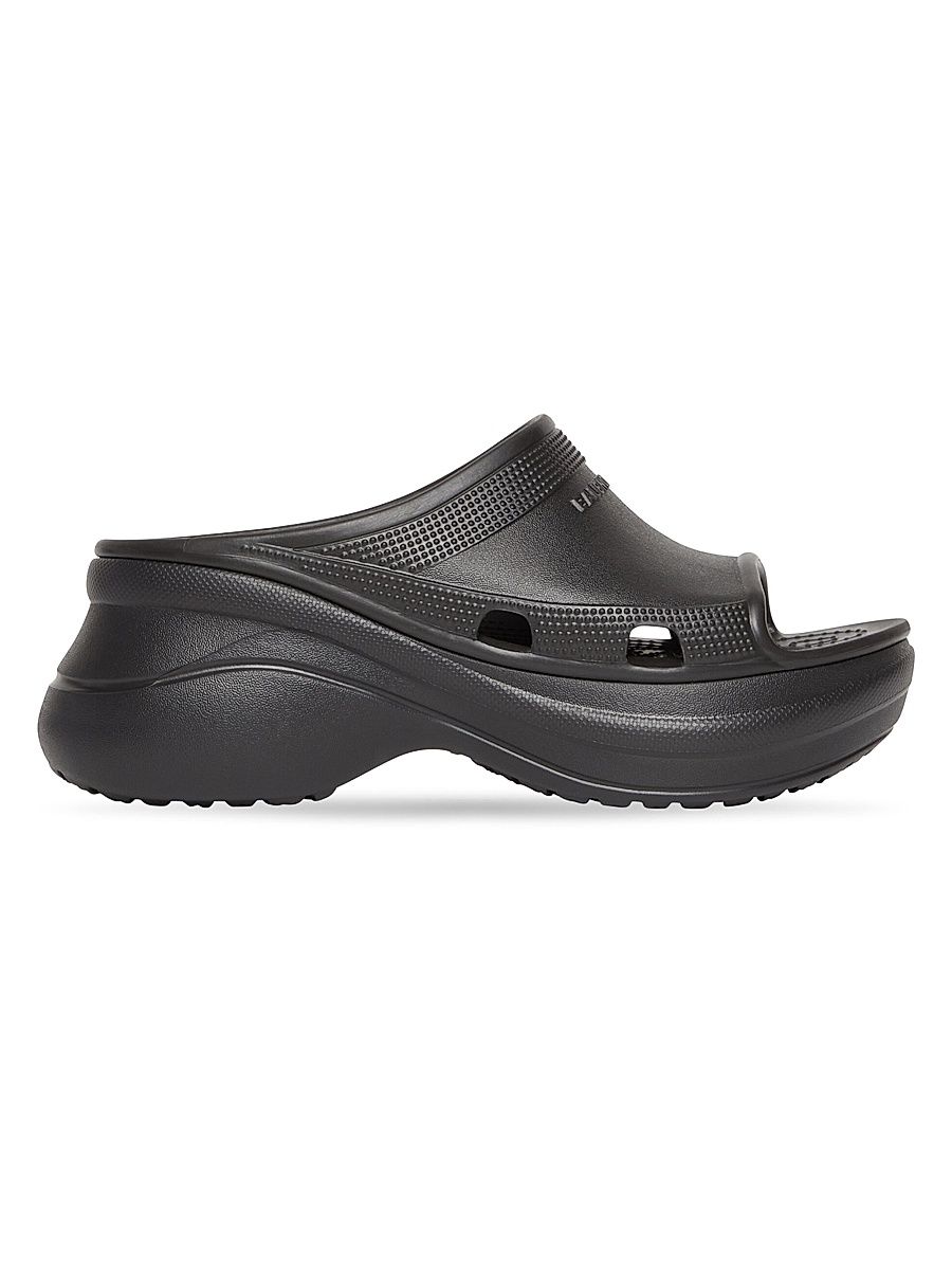 Women's Pool Crocs Slide Sandals - Black - Size 12