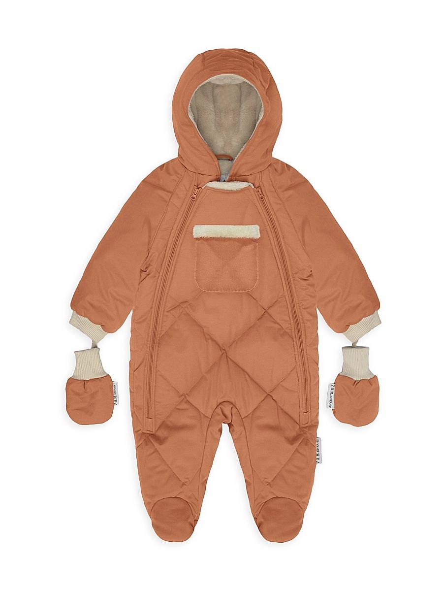 Baby Girl's Quilted Footed Snowsuit - Spice Quil - Size 3 Months