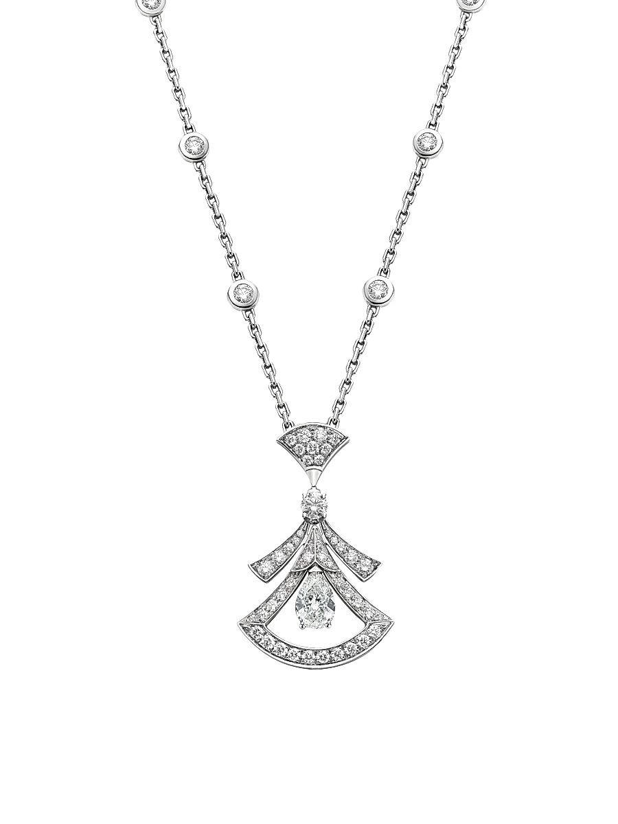Women's Divas' Dream 18K White Gold & Diamond Pendant Necklace - White Gold