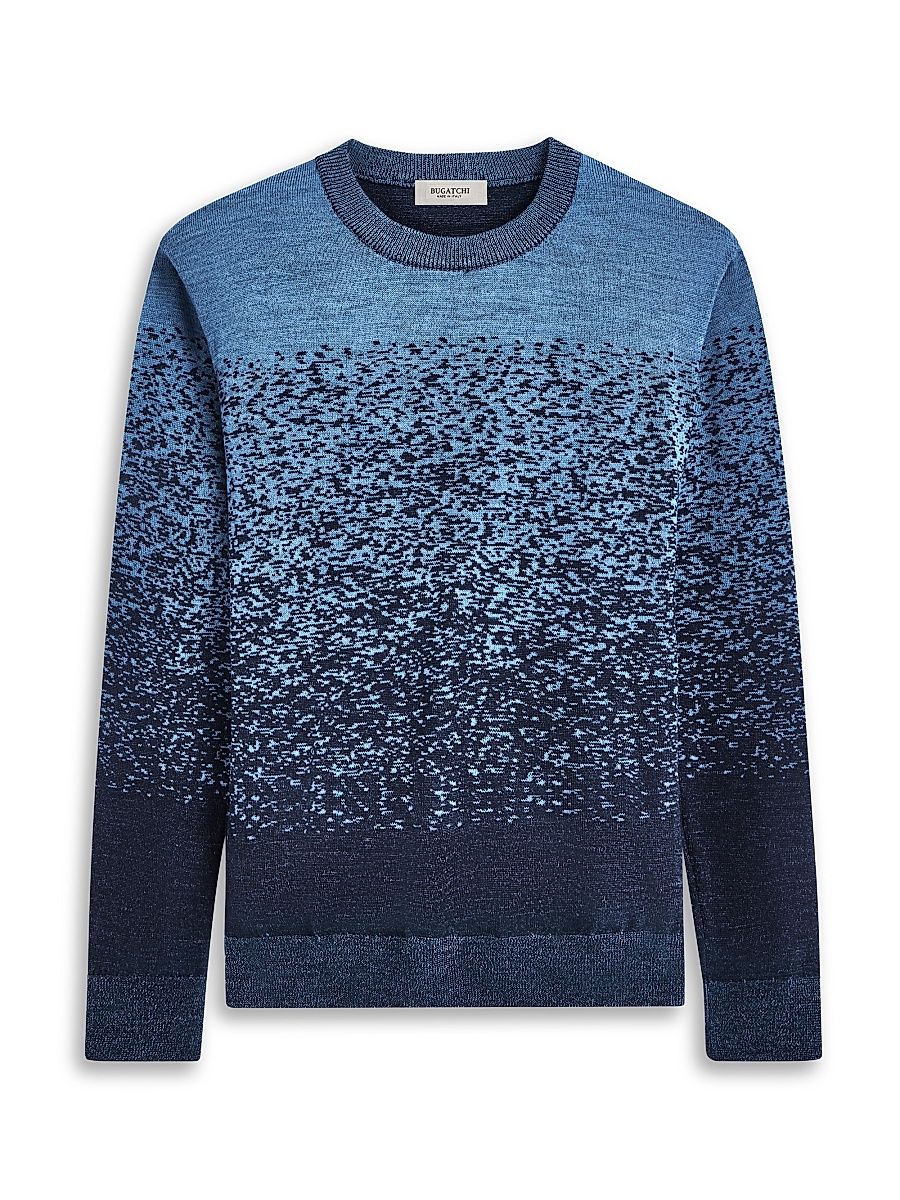 Men's Gradient Wool Crewneck Sweater - Air Blue - Size XXL