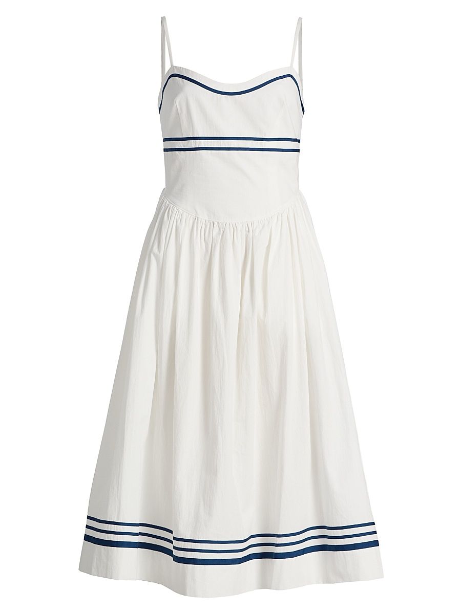 Women's Florencia Cotton Midi-Dress - White - Size XL