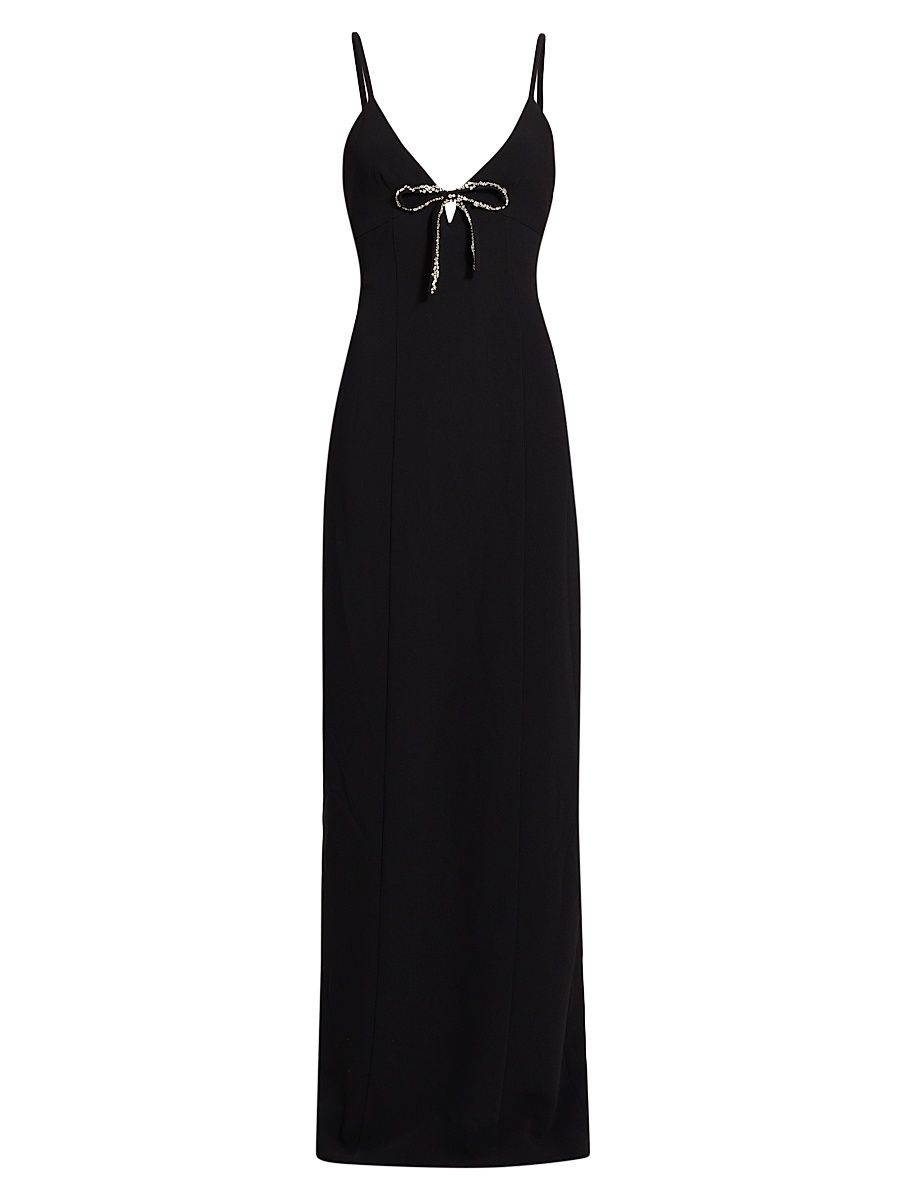 Women's Adele Embellished Bow Gown - Black - Size 16