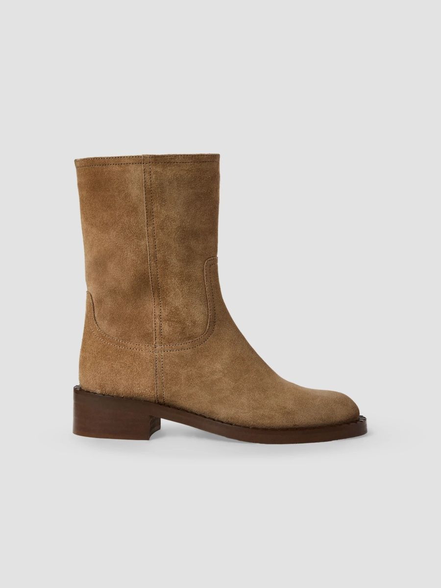 Aquatalia Women's Georgetta 40MM Suede Ankle Booties - Caramel Suede - Size 12