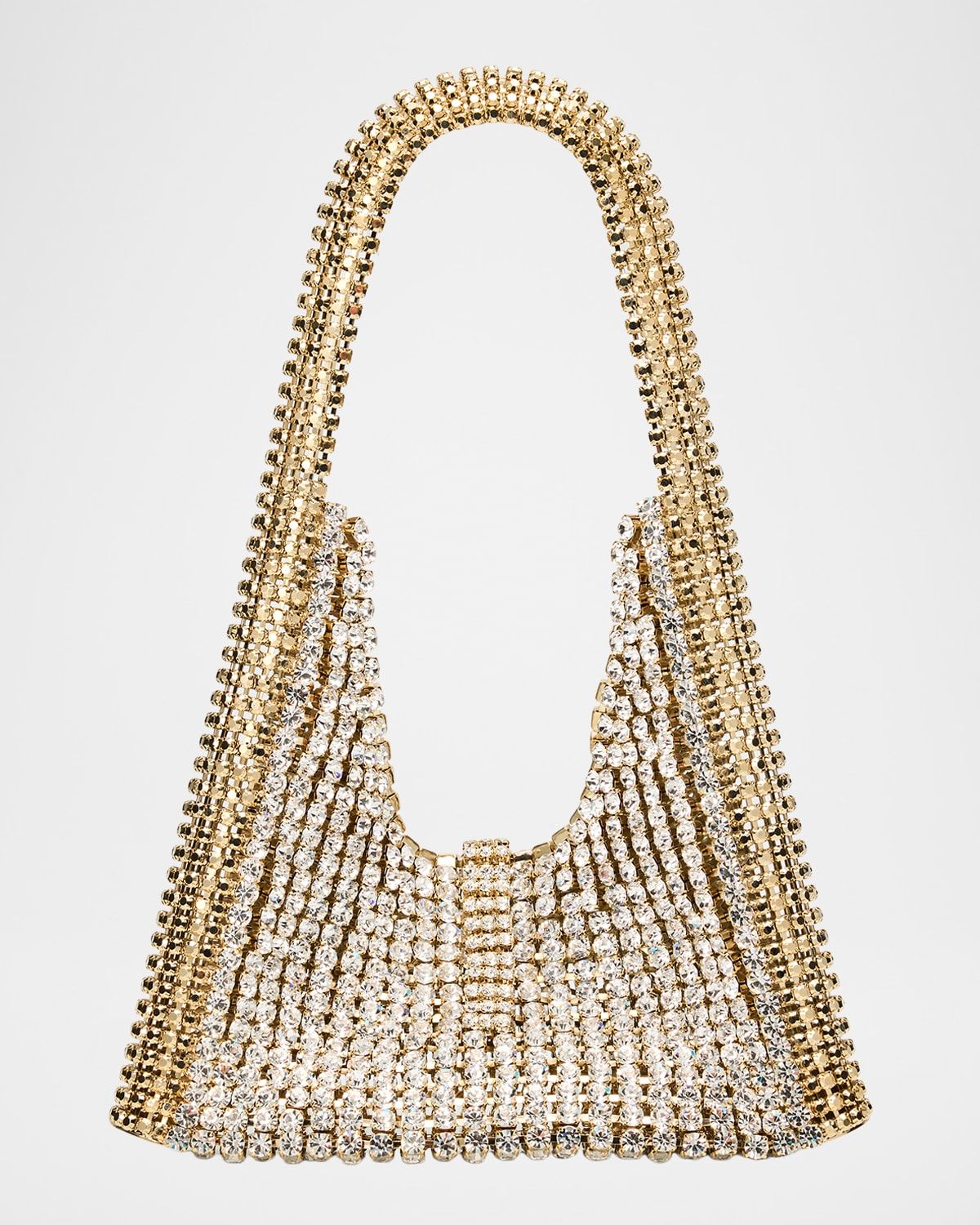 Lia Crystal Brass Shoulder Bag