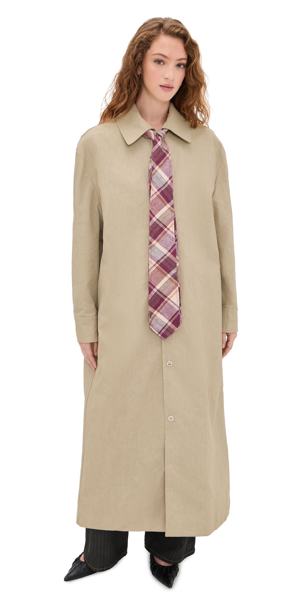Marbell Victoria Trench Coat Linen Peanut Butter 1