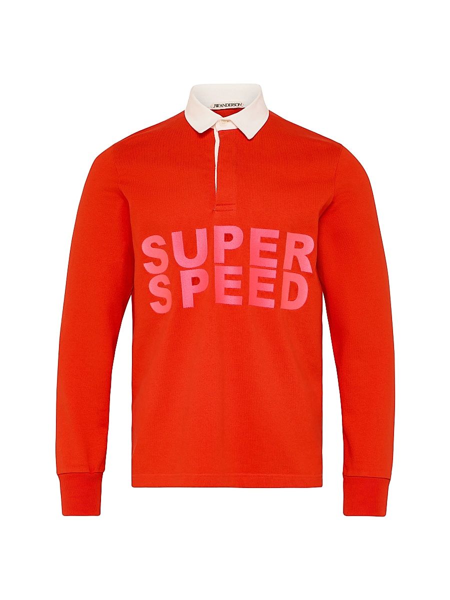 Men's Super Speed Rugby Polo Shirt - Bright Red - Size XL