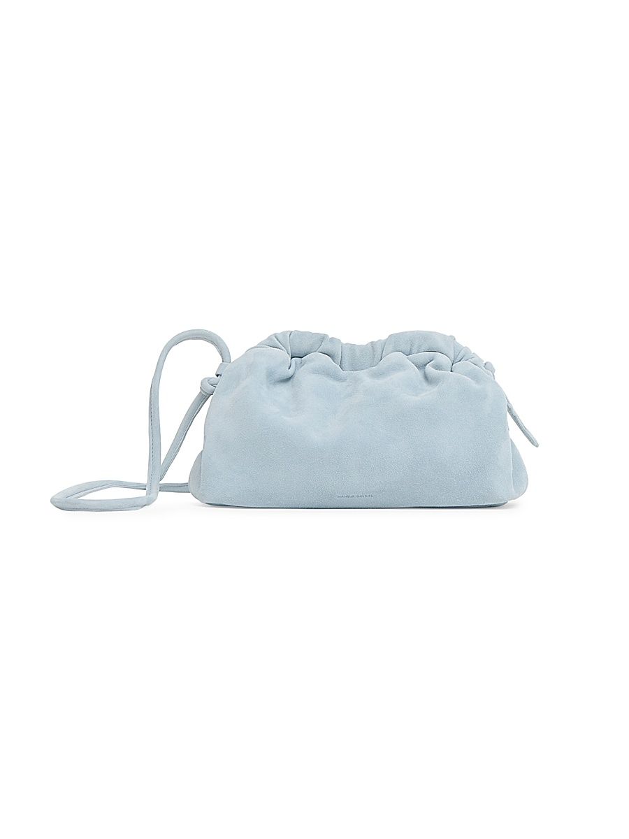 Women's Mini Cloud Suede Convertible Clutch - Baby Blue
