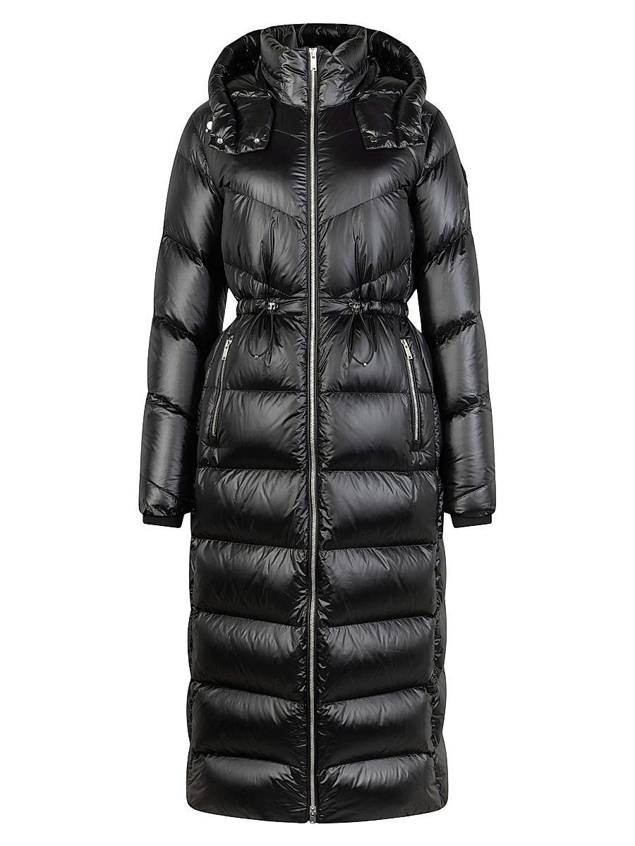 Women's Belle Cote Long Puffer Parka - Black - Size Medium