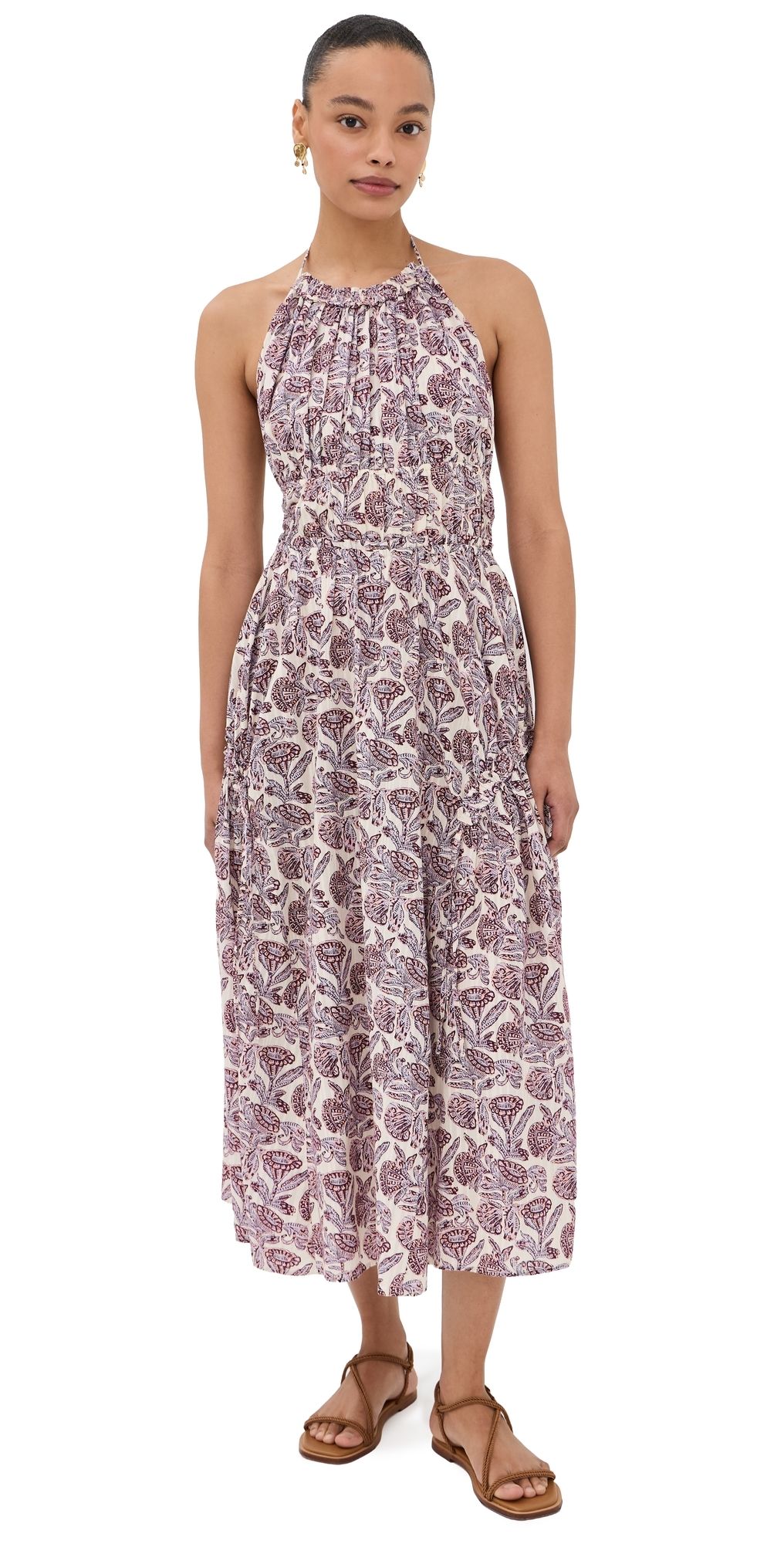 Ulla Johnson Anelise Halter Midi Dress Meadow 2