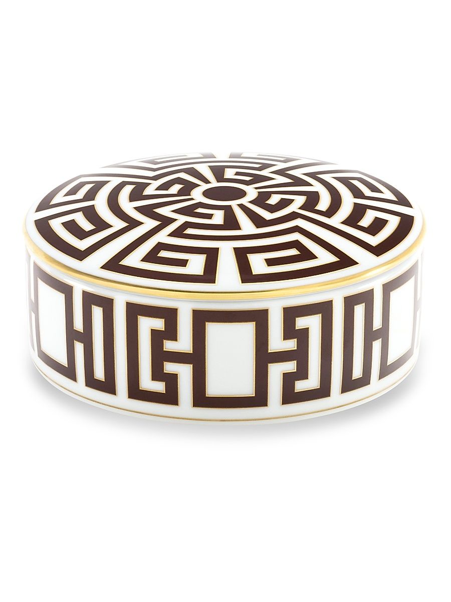 Labirinto Round Trinket Box - Ebano