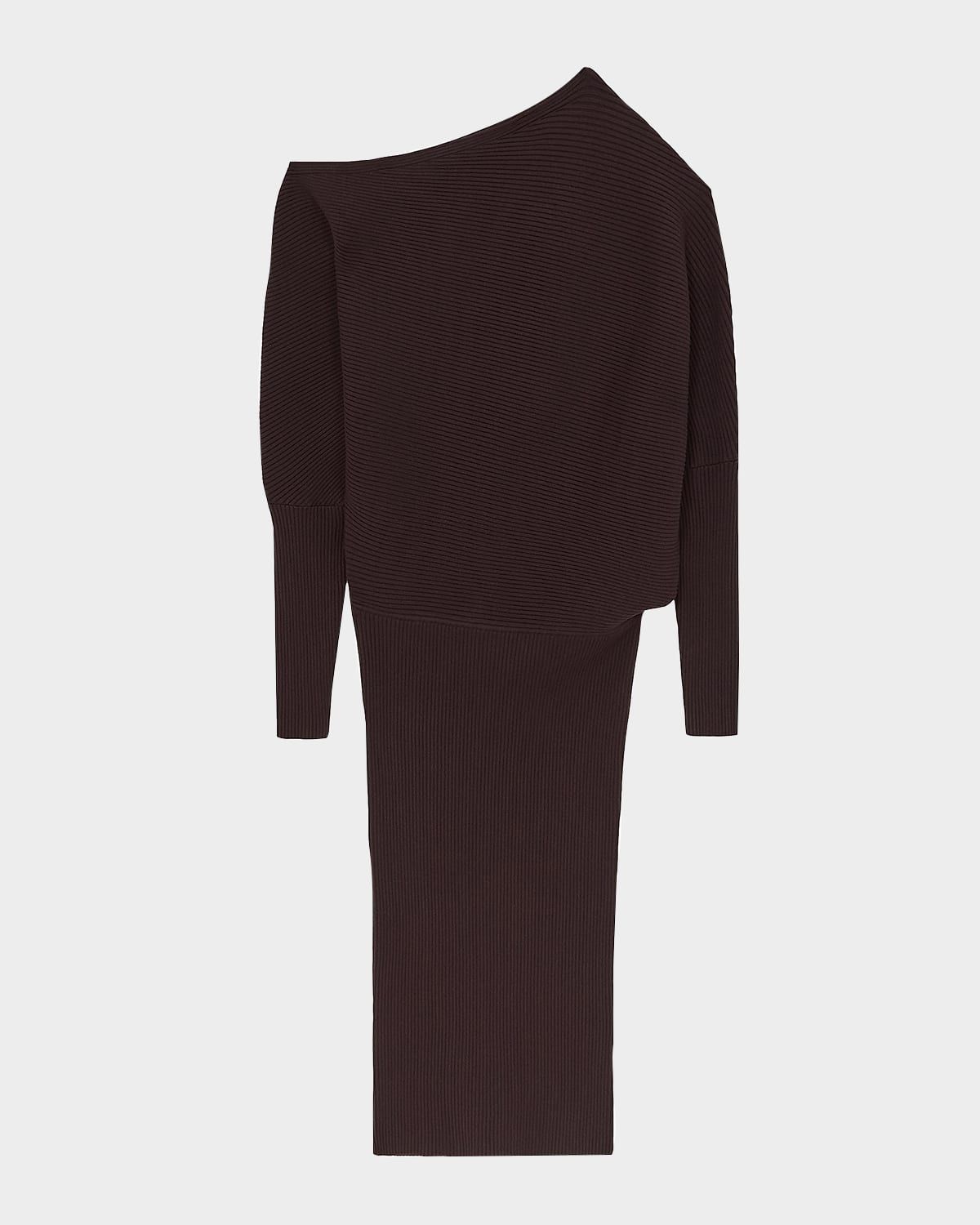 Lara One-Shoulder Rib Knit Dress